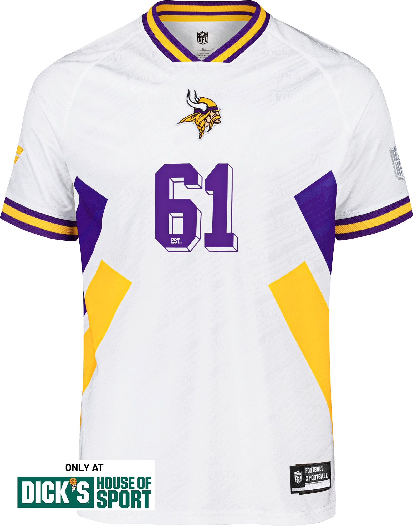 NFL Men's Minnesota Vikings Football x Football Soccer Jersey