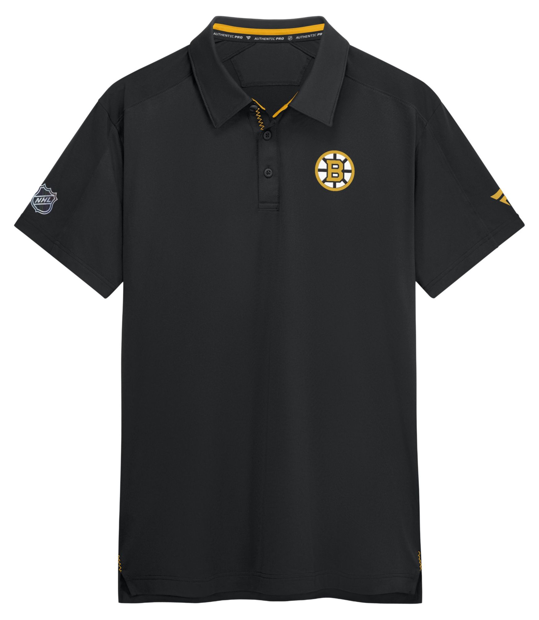 Fanatics Men's Black Boston Bruins Authentic Pro Rink Polo Shirt - Black