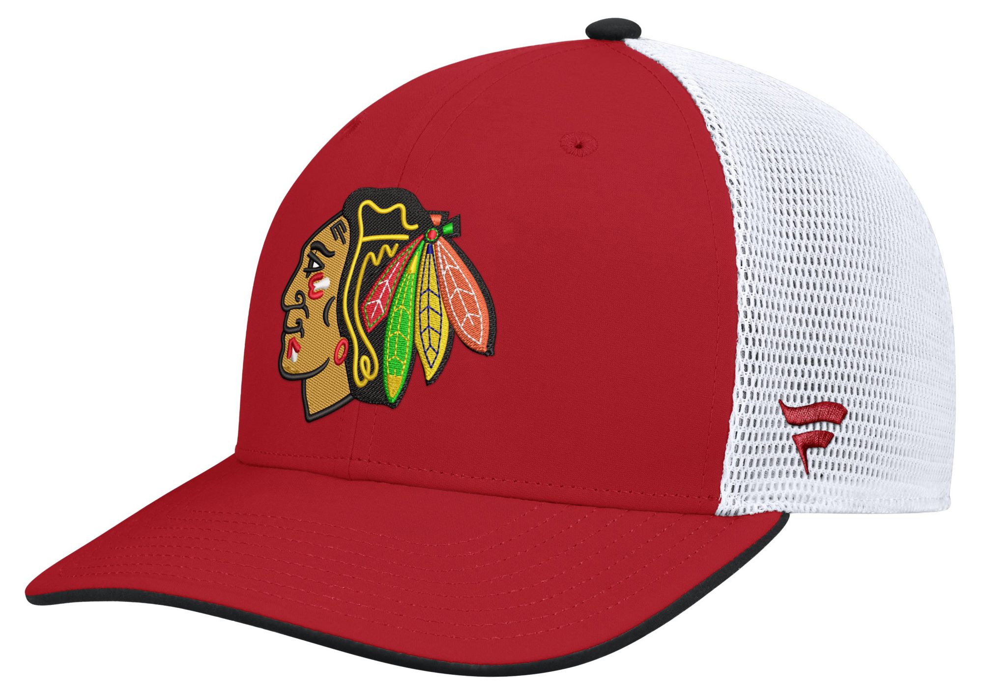 NHL Men's Chicago Blackhawks Red Rink Structured Adjustable Hat