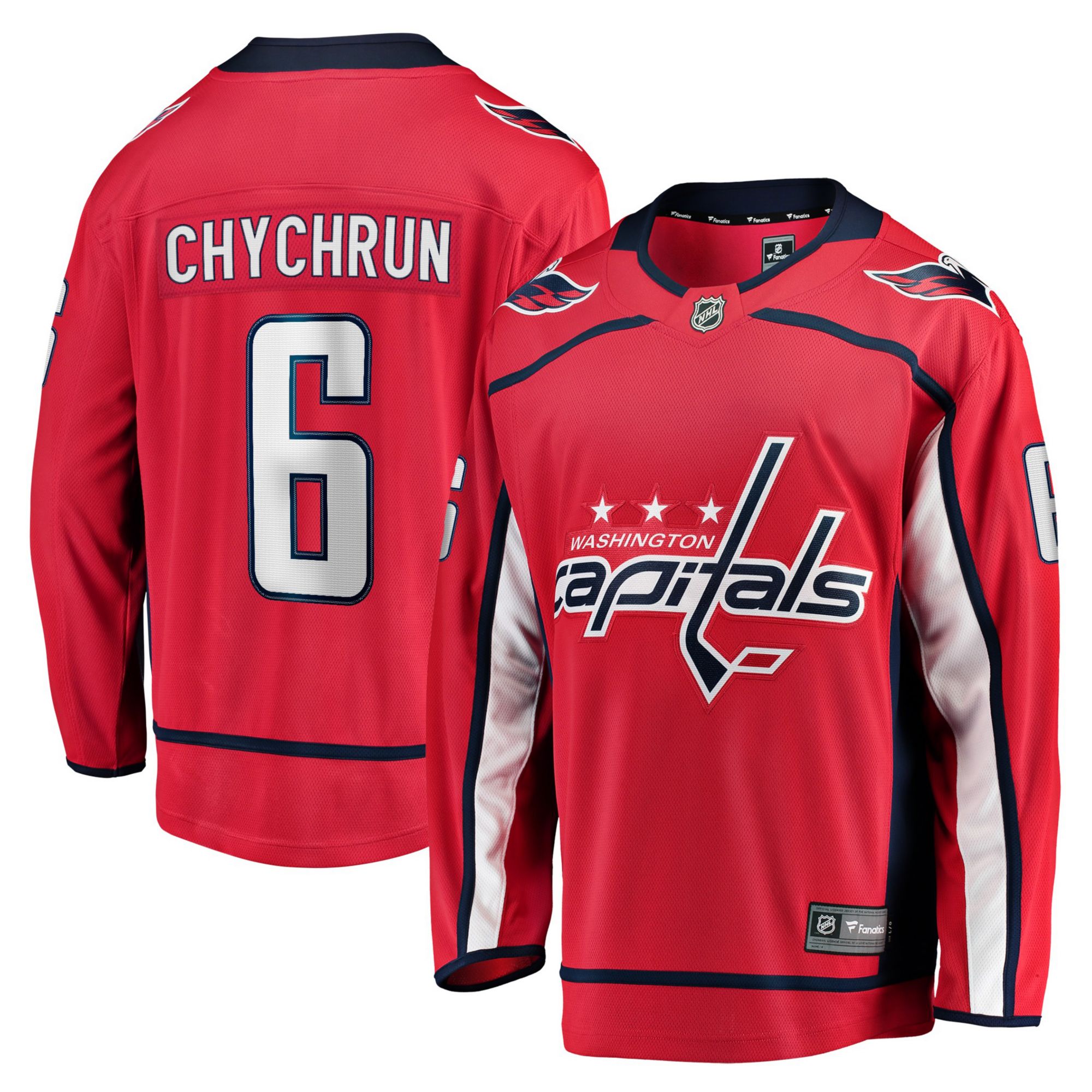 NHL Men's Washington Capitals Jakob Chychrun #6 Red Home Breakaway Replica Jersey, XXL