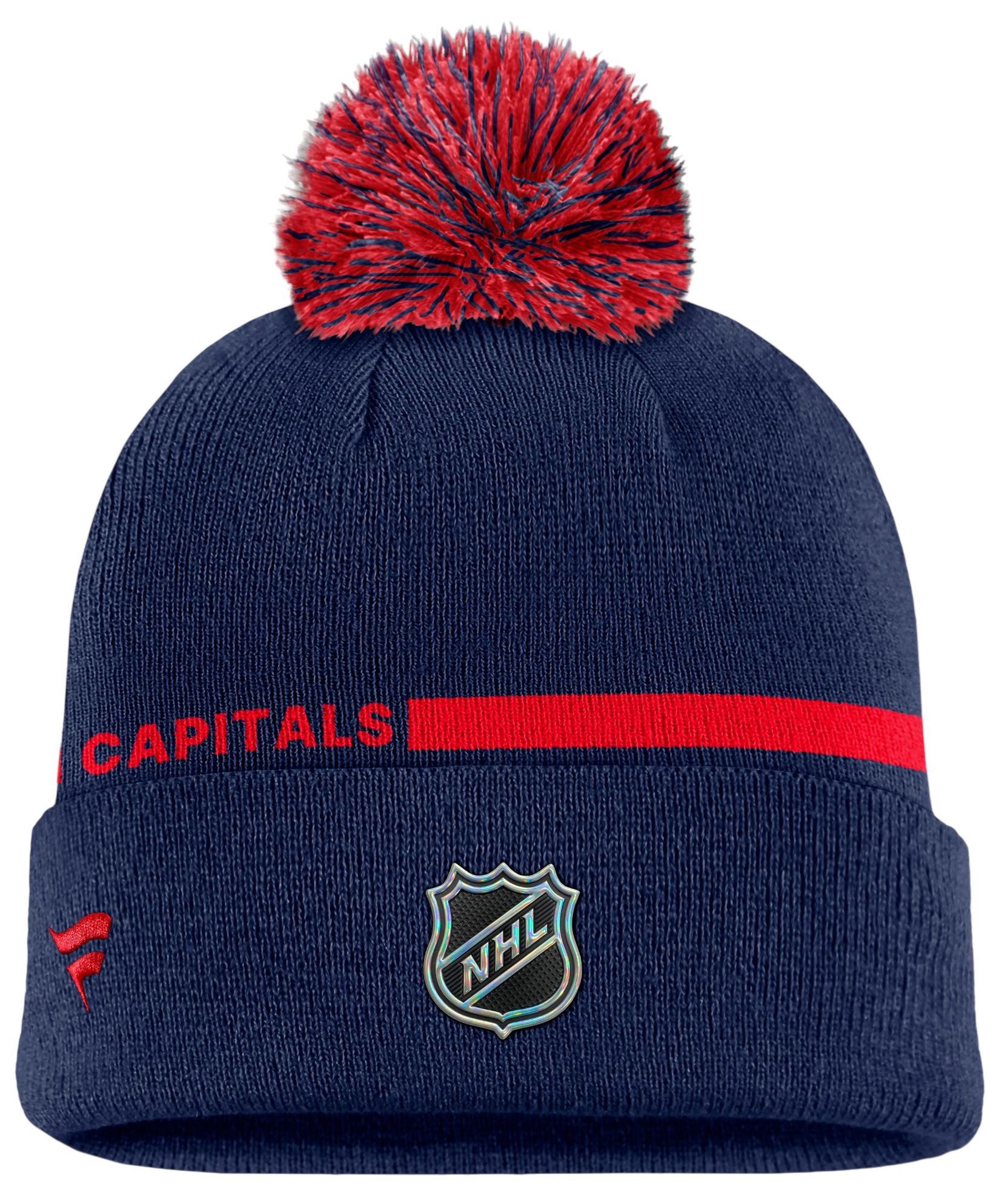NHL Men's Washington Capitals Alternate Logo Cuffed Knit Pom Beanie