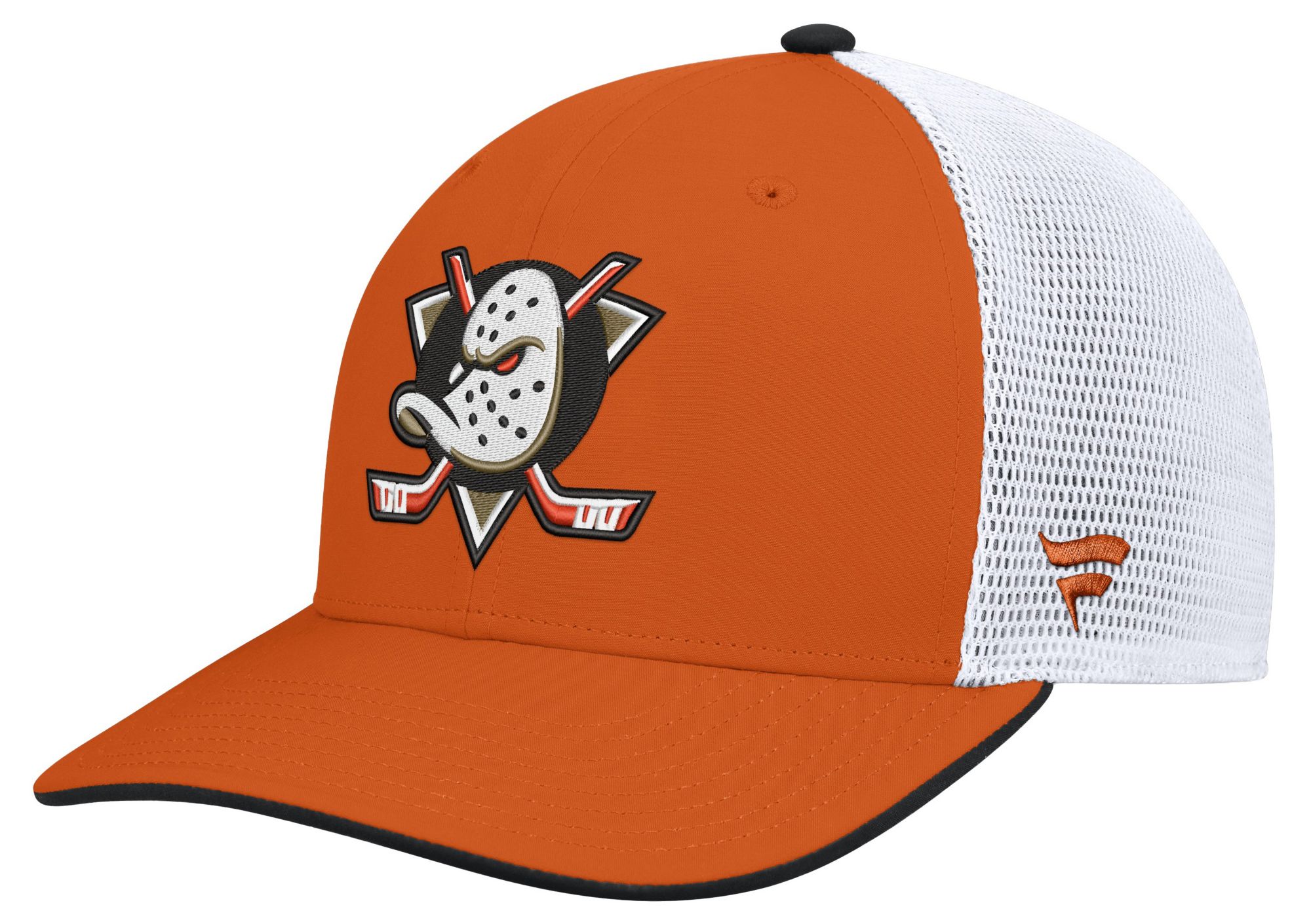 NHL Men's Anaheim Ducks Orange Rink Structured Adjustable Hat
