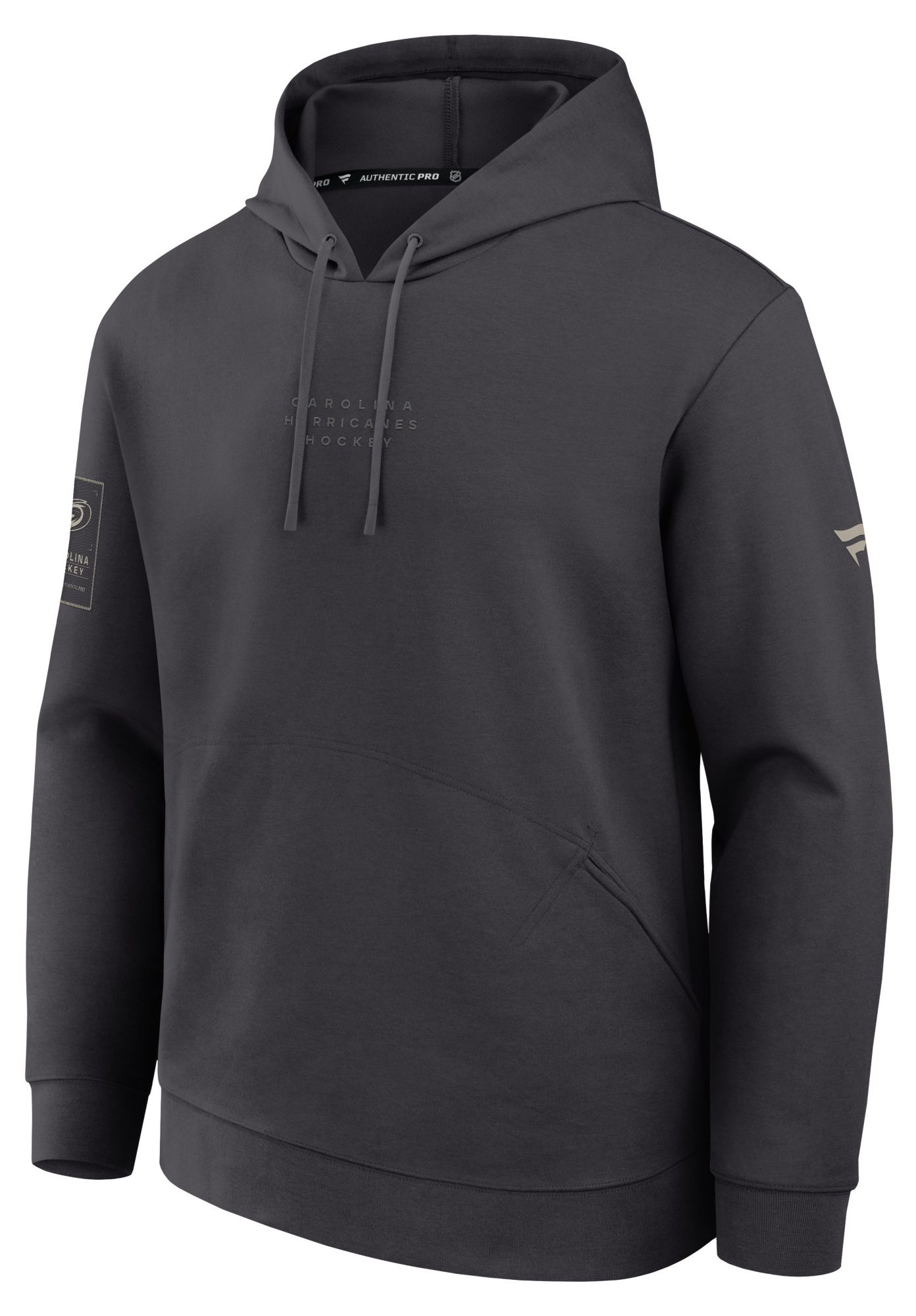 NHL Men's Carolina Hurricanes Authentic Pro Road Primary Fleece Pullover Hoodie