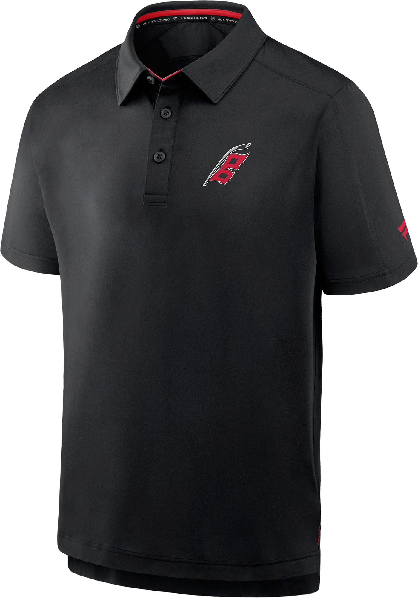 NHL Men's Carolina Hurricanes Black Rink Polo