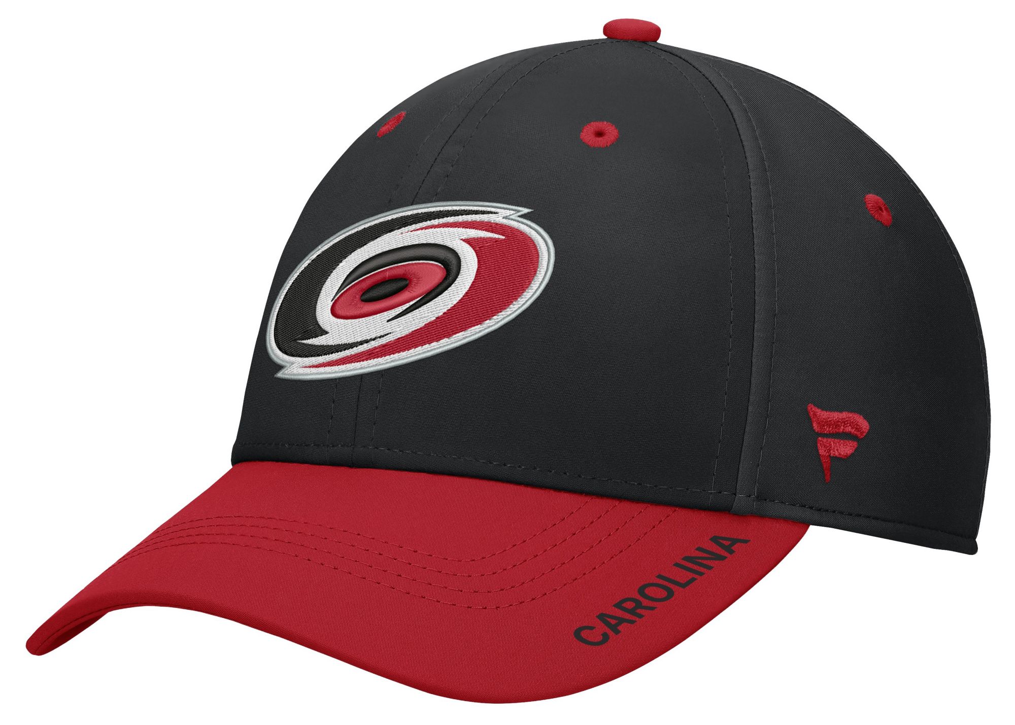 NHL Men's Carolina Hurricanes Black Rink Flex Fit Hat