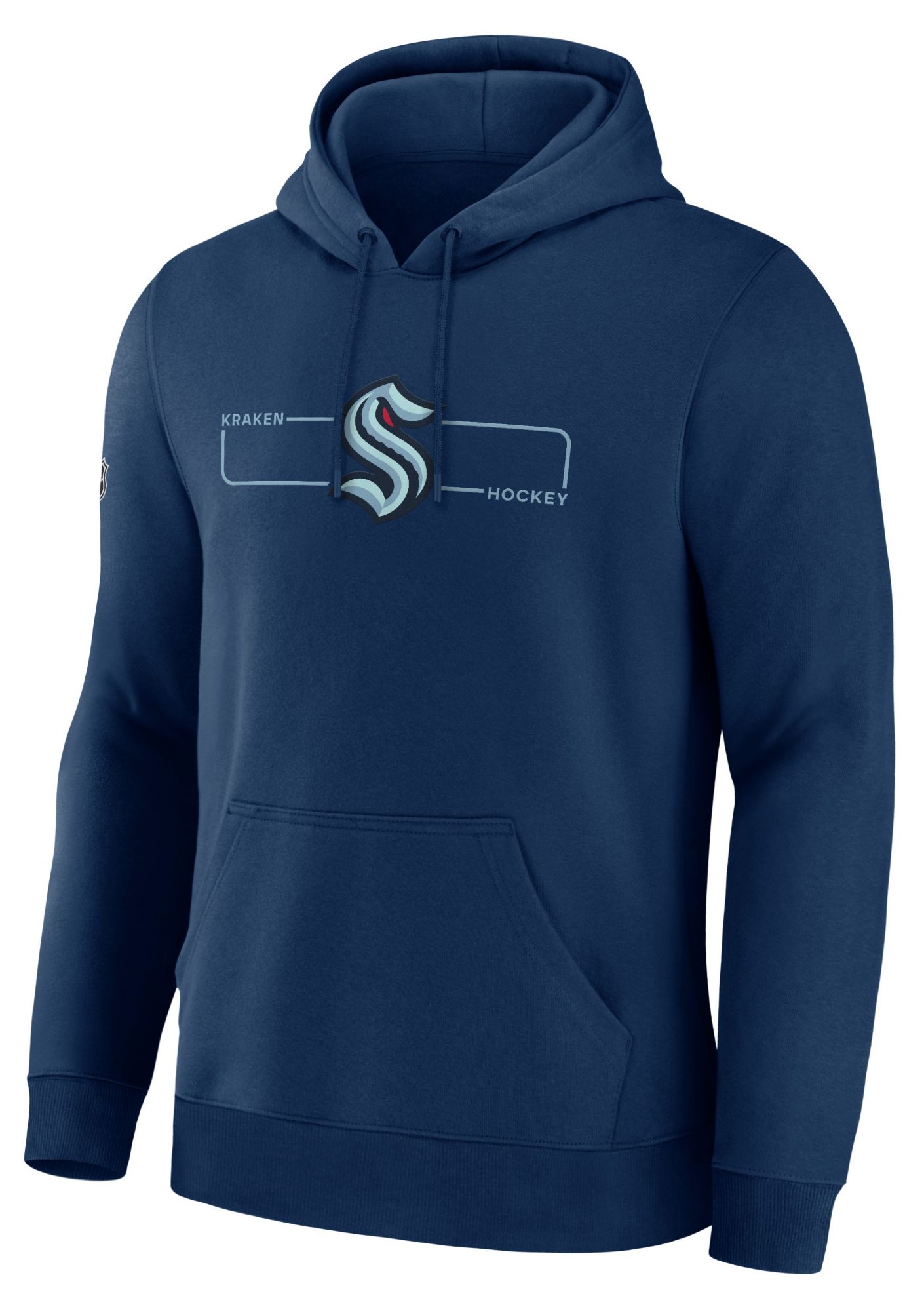 NHL Men's Seattle Kraken Navy Rink Primary Fleece Pullover Hoodie