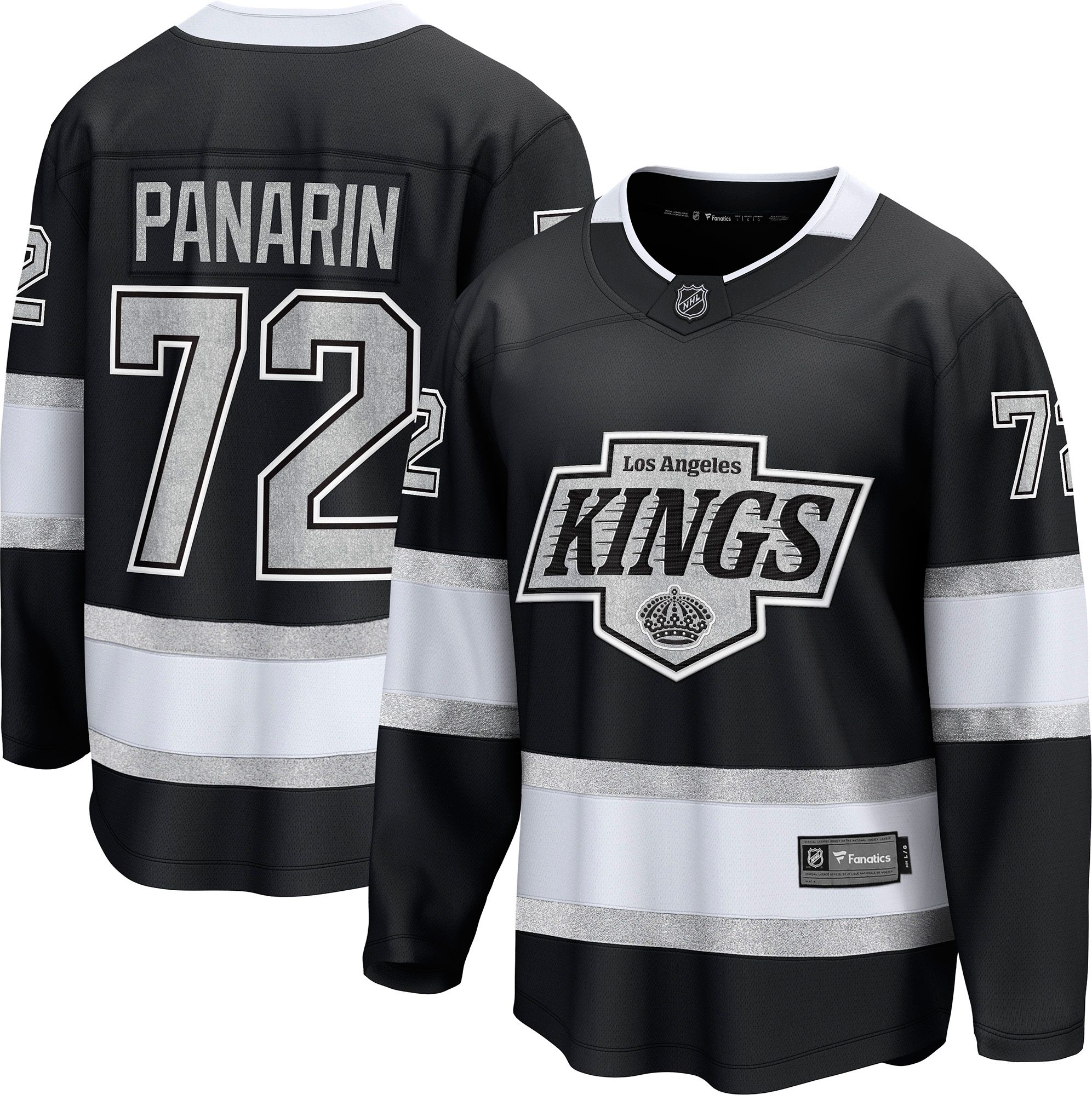 NHL Men's Los Angeles Kings Artemi Panarin #72 Breakaway Home Replica Jersey