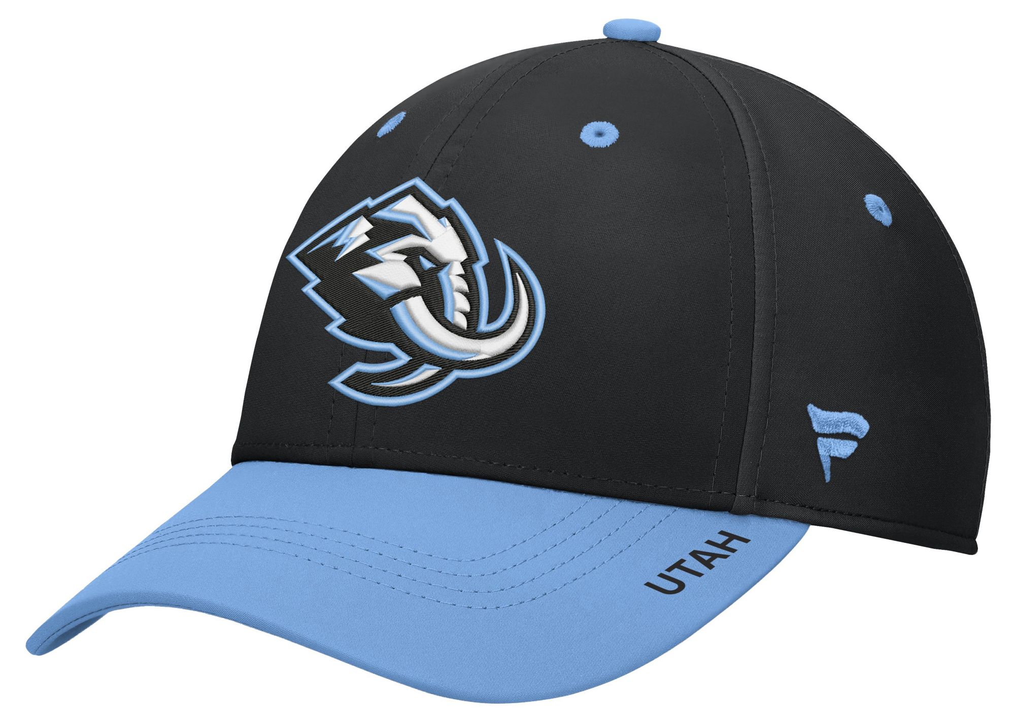 NHL Men's Utah Mammoth Black Rink Flex Fit Hat