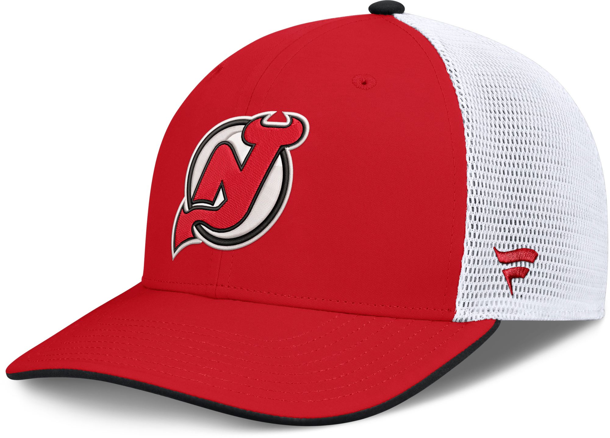 NHL Men's New Jersey Devils Red Rink Structured Adjustable Hat
