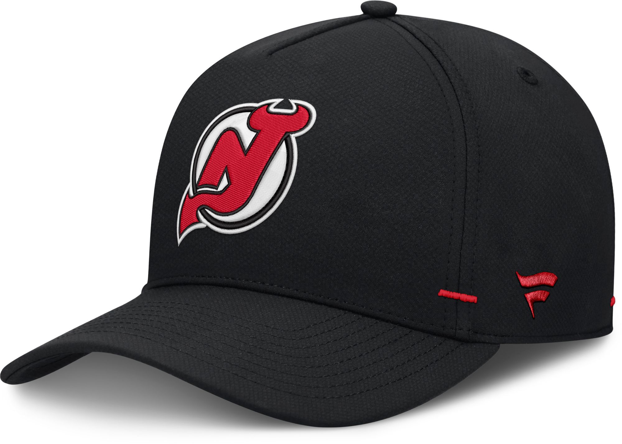 NHL Men's New Jersey Devils Black Rink Structured Adjustable Hat