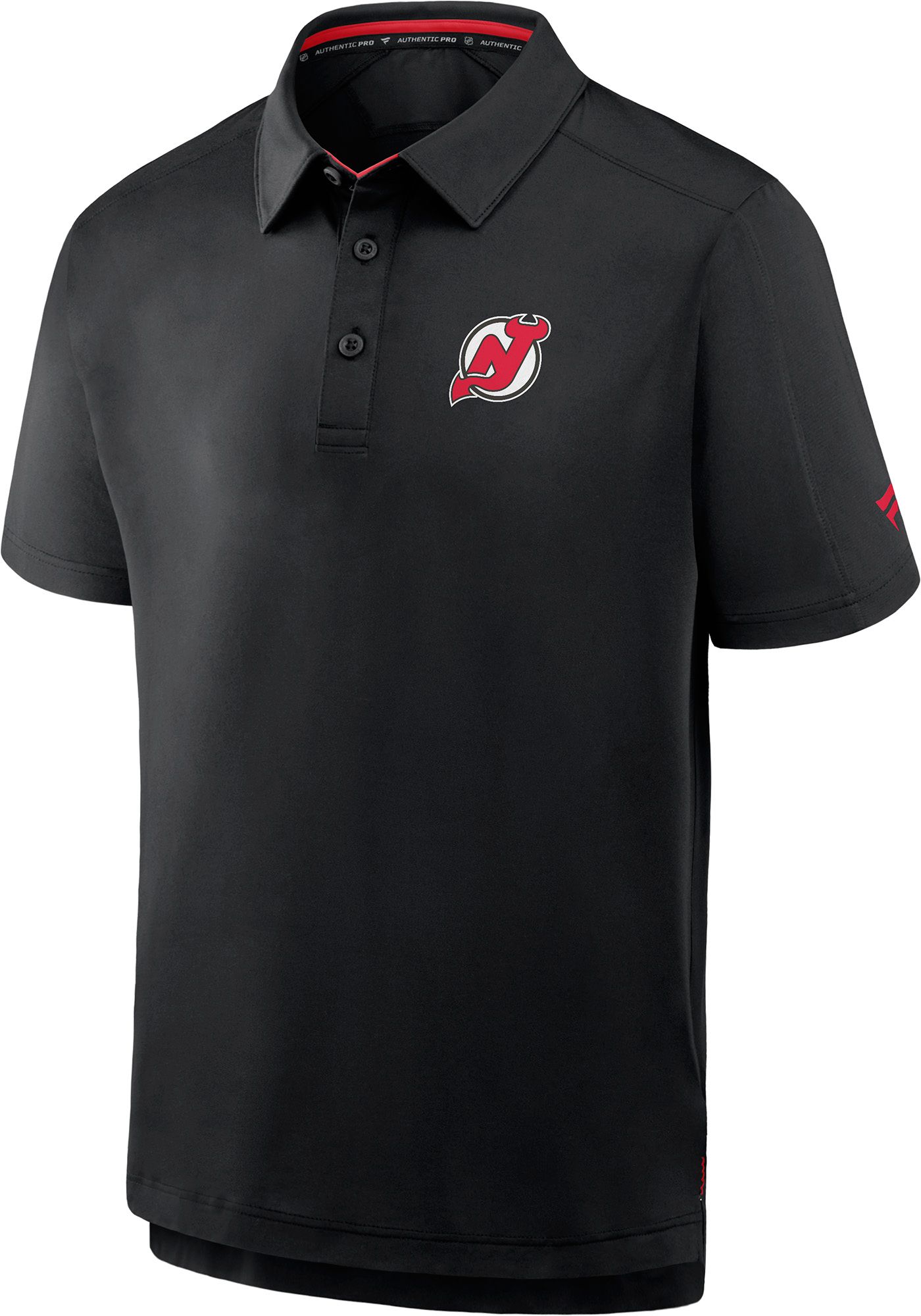 NHL Men's New Jersey Devils Black Rink Polo