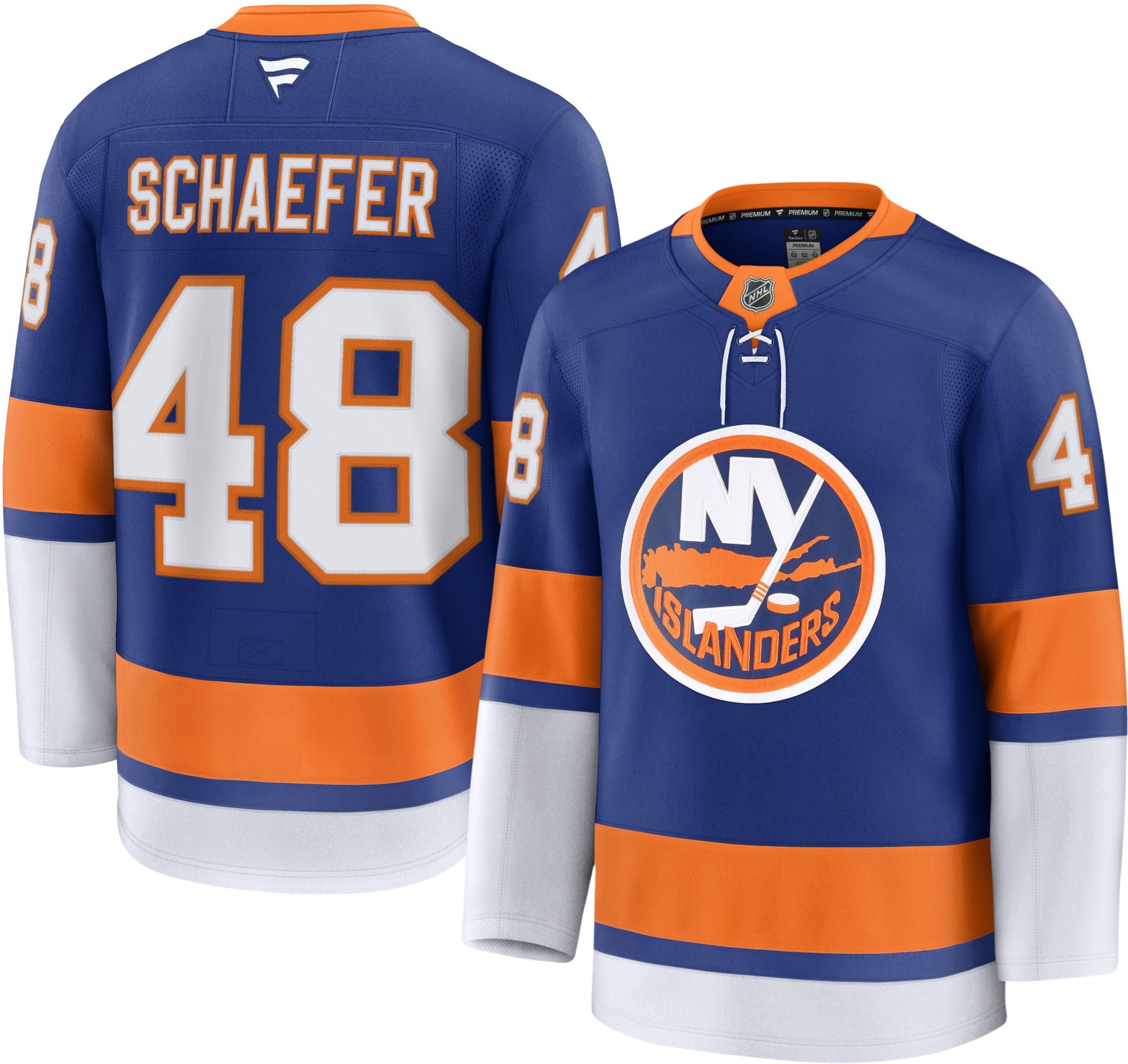 NHL Men's New York Islanders Matthew Schaefer #48  Blue Home Premium Authentic Jersey