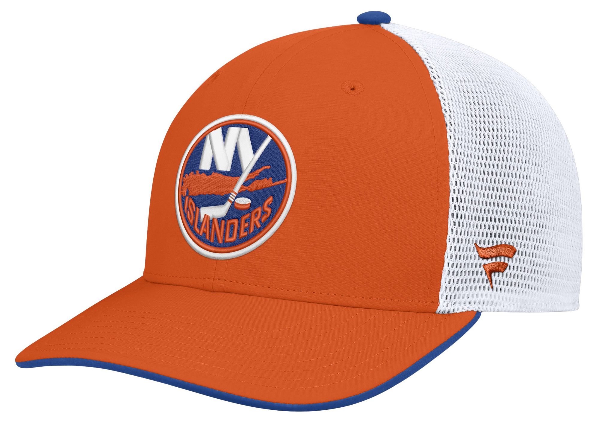 NHL Men's New York Islanders Orange Rink Structured Adjustable Hat