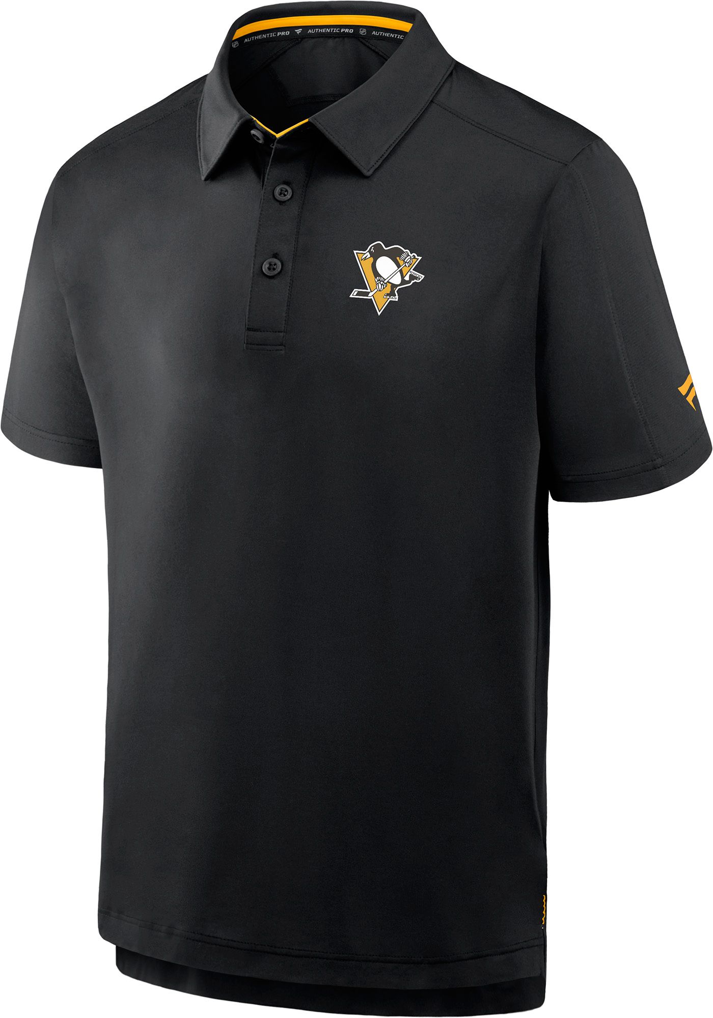 NHL Men's Pittsburgh Penguins Black Rink Polo
