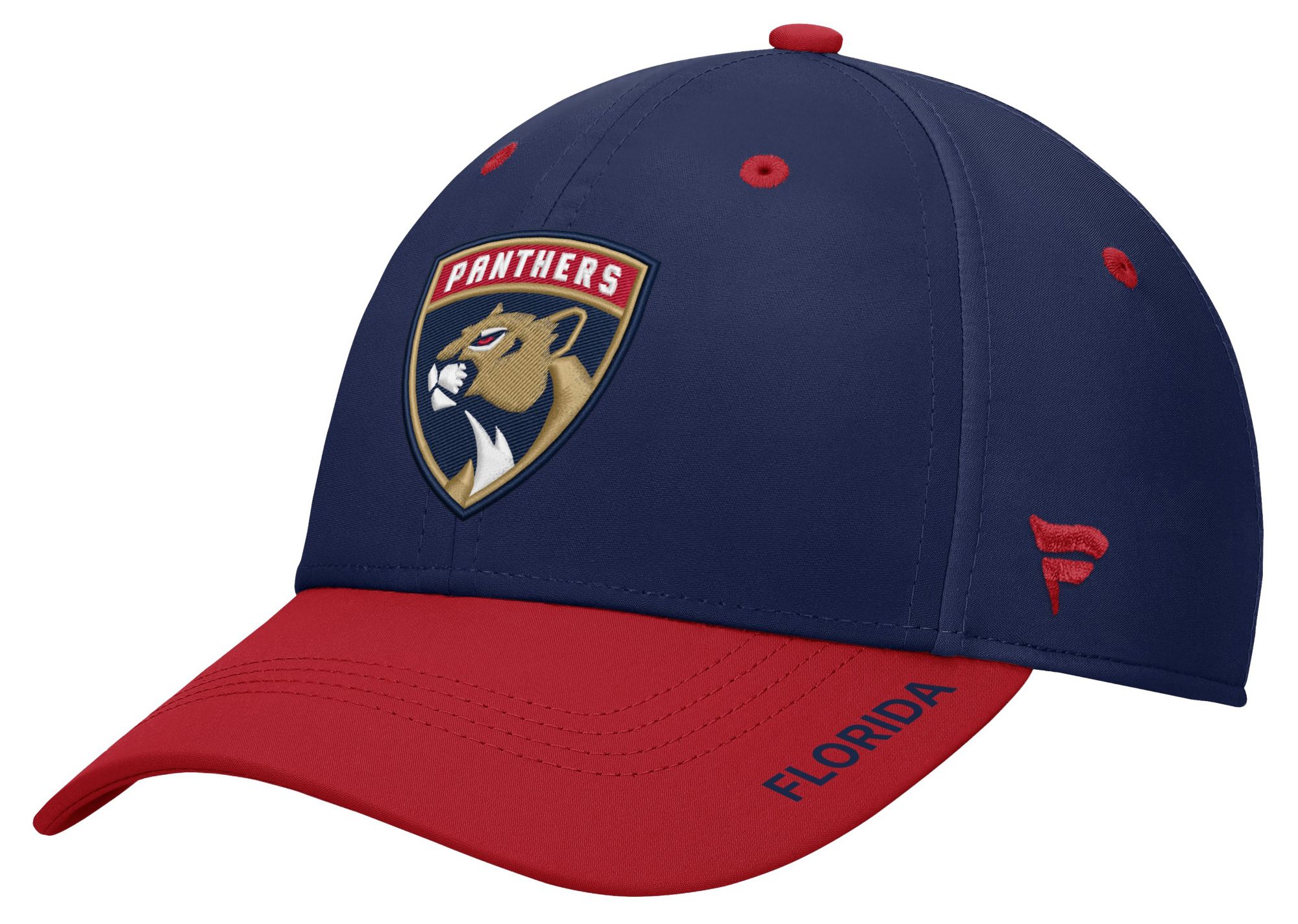 NHL Men's Florida Panthers Navy Rink Flex Fit Hat