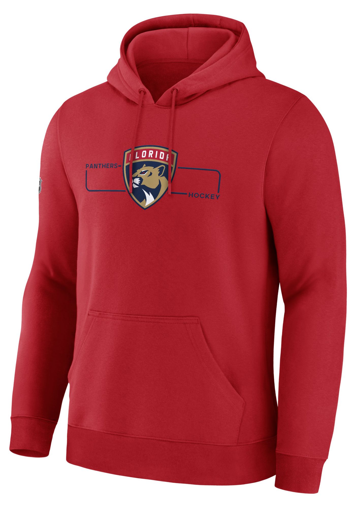 NHL Men's Florida Panthers Red Rink Primary Fleece Pullover Hoodie