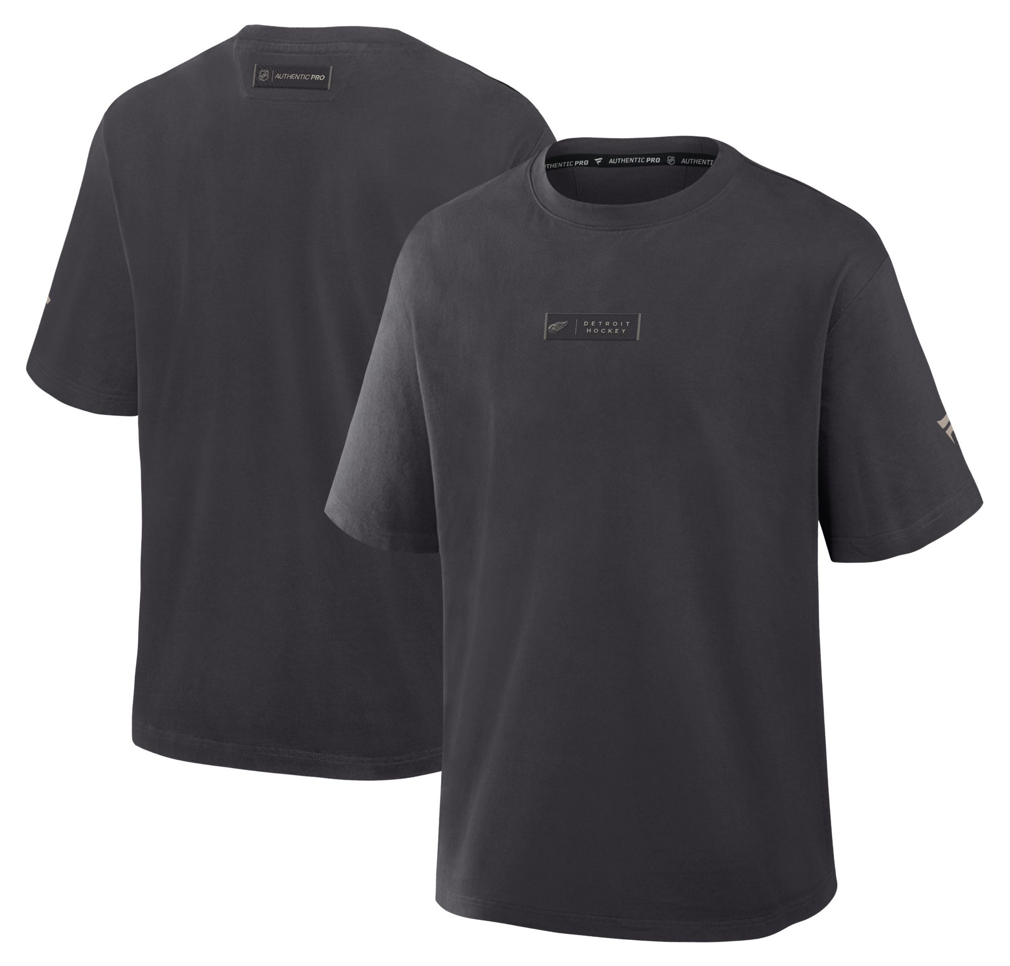 NHL Men's Detroit Red Wings Grey Heavyweight T-Shirt