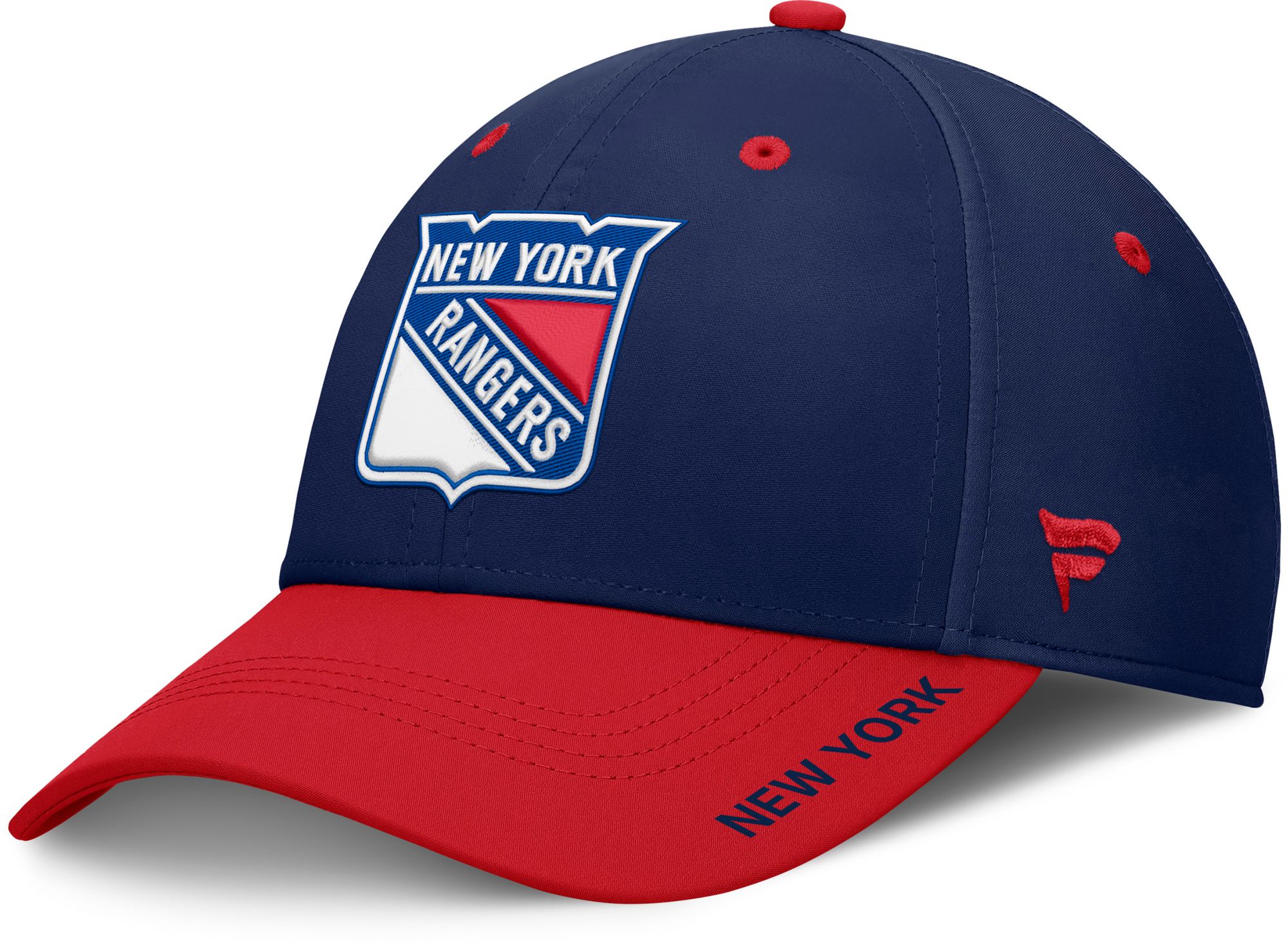 NHL Men's New York Rangers Navy Rink Flex Fit Hat