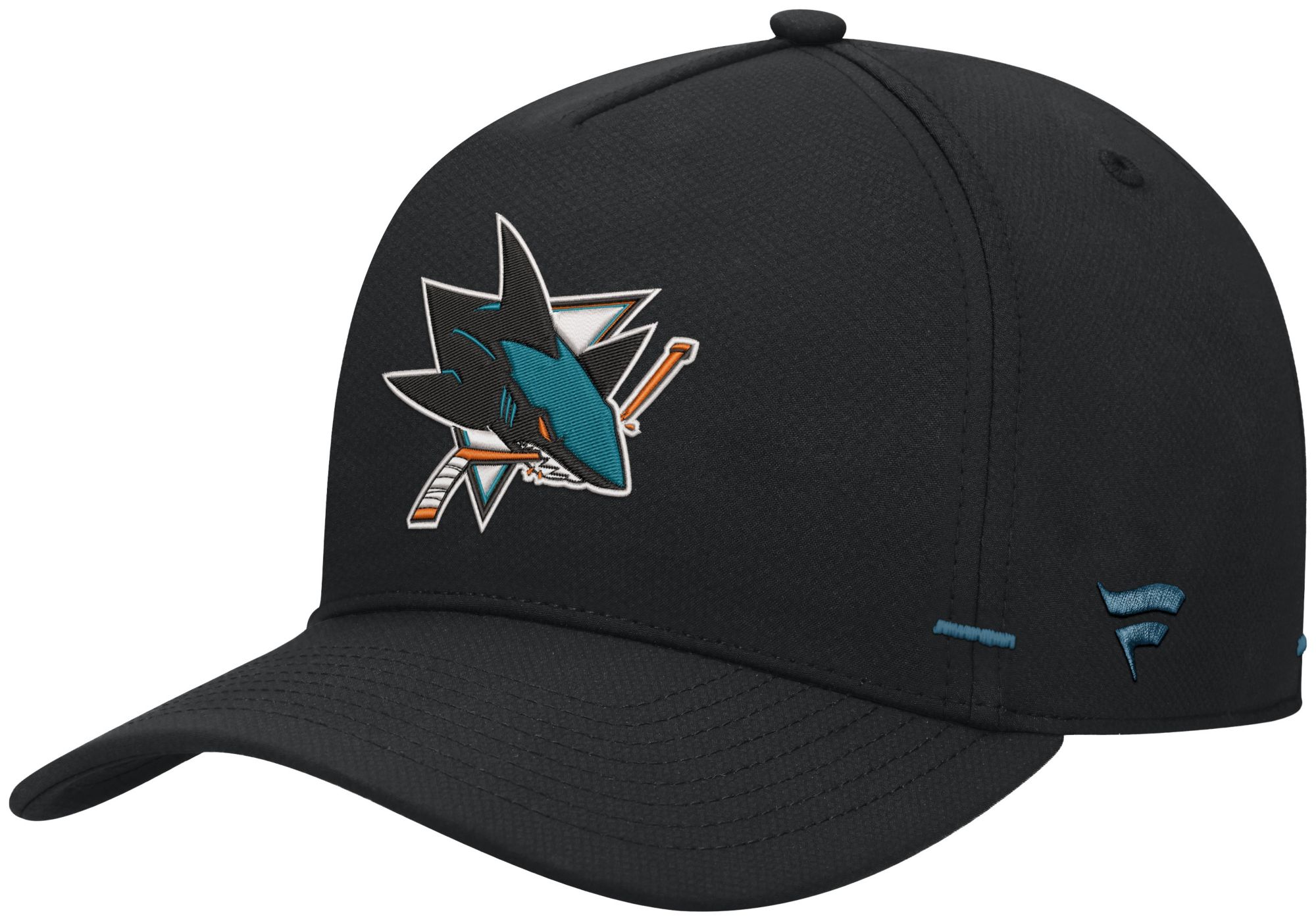 NHL Men's San Jose Sharks Black Rink Structured Adjustable Hat