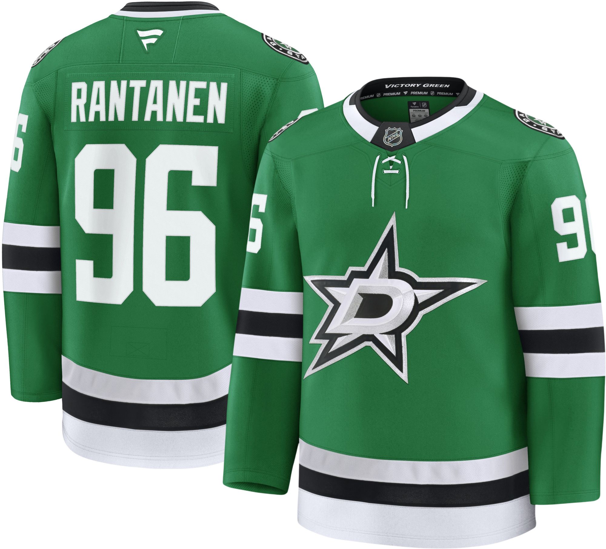 NHL Men's Dallas Stars Mikko Rantanen #96 Green Home Premium Authentic Jersey