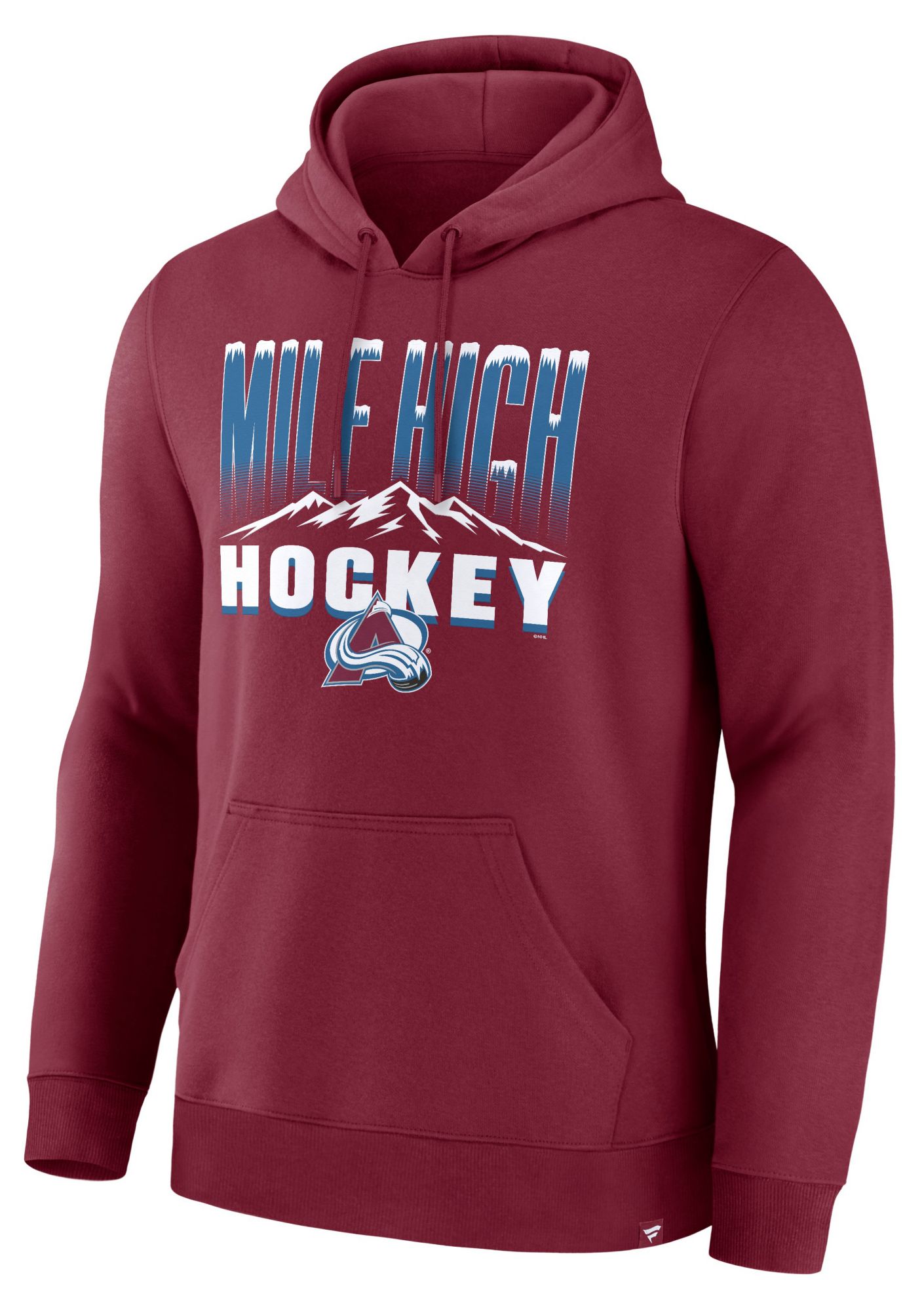 NHL Men's Colorado Avalanche Maroon Slogan Pullover Hoodie