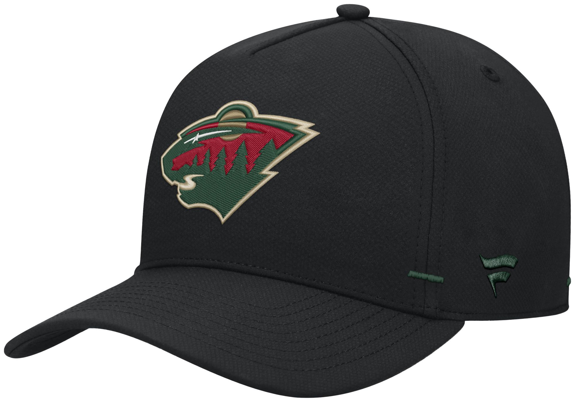 NHL Men's Minnesota Wild Black Rink Structured Adjustable Hat