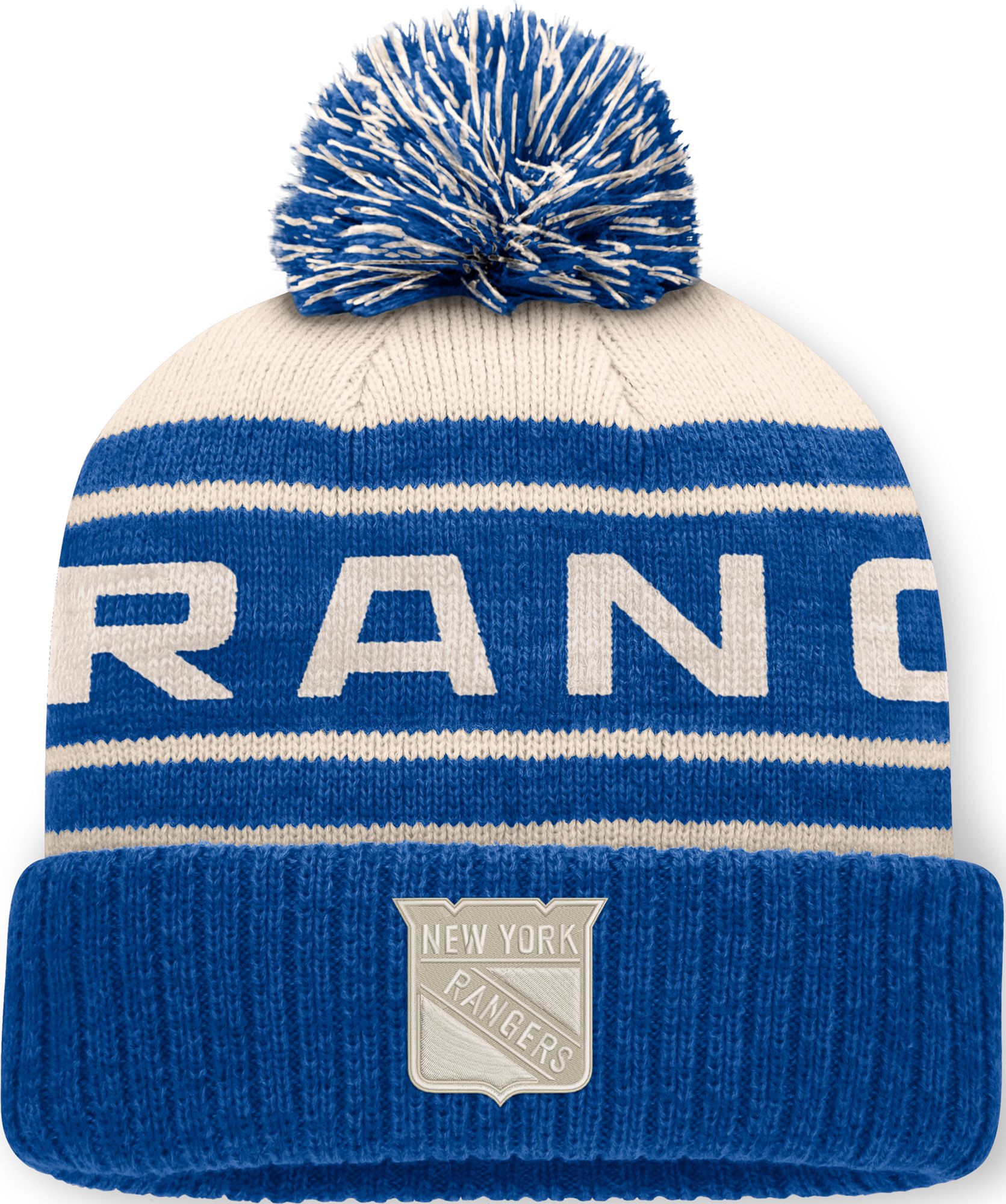 NHL Men's New York Rangers Repose Pom Knit Beanie