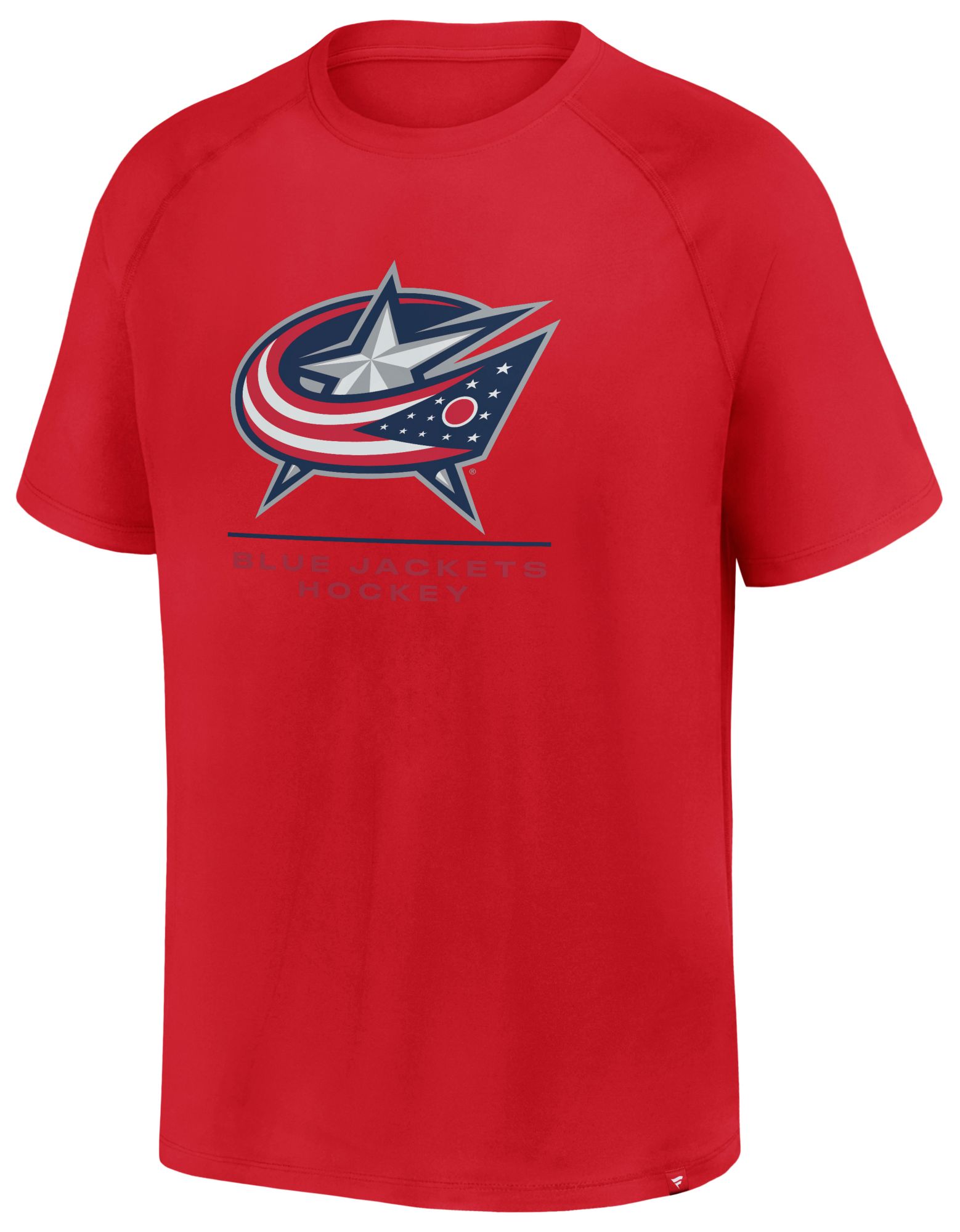 NHL Men's Columbus Blue Jackets Athletic Red Clutch T-Shirt