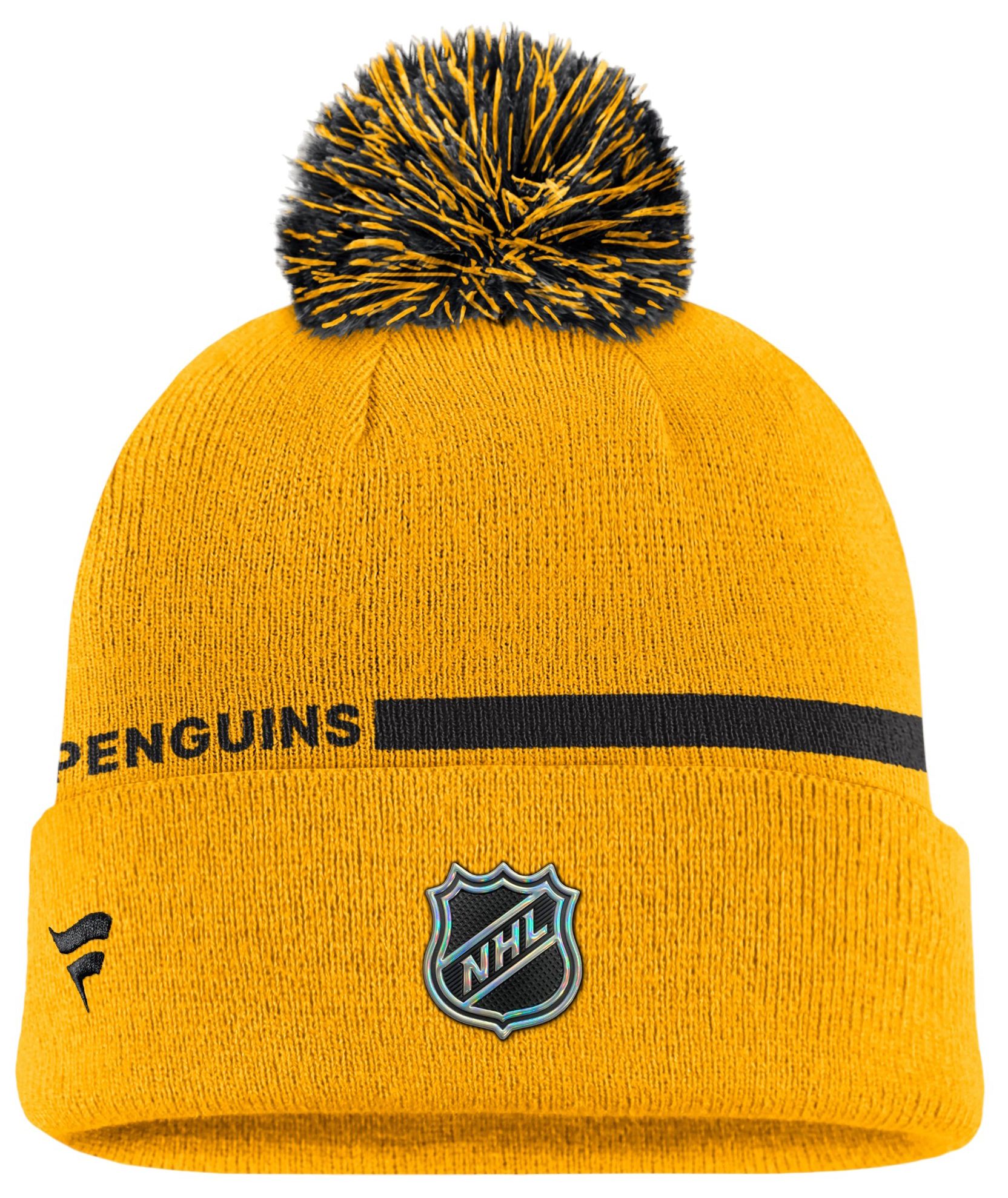 NHL Men's Pittsburgh Penguins Alternate Logo Cuffed Knit Pom Beanie