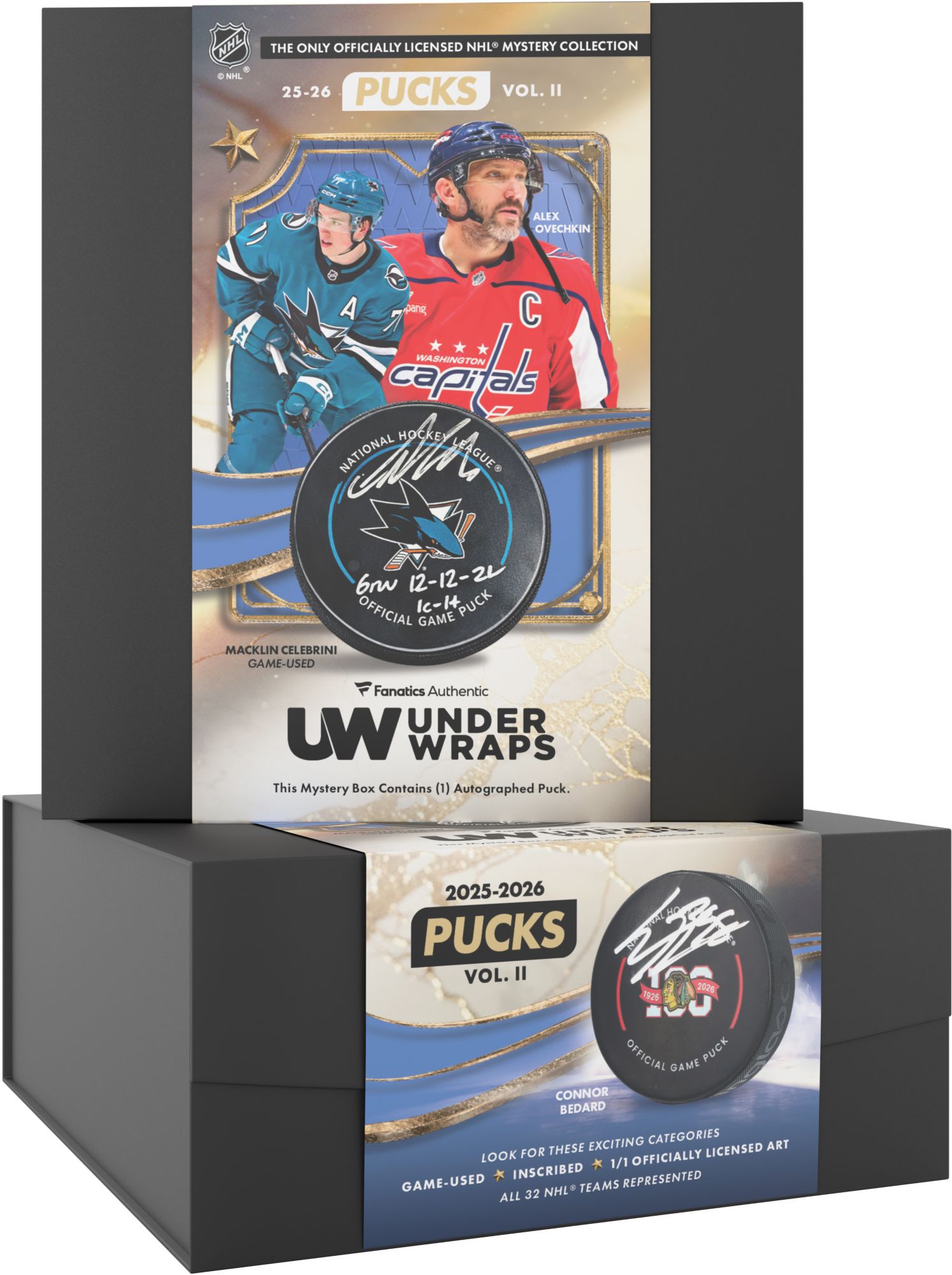 NHL 2025-26 Under Wraps Autographed Puck Volume 2
