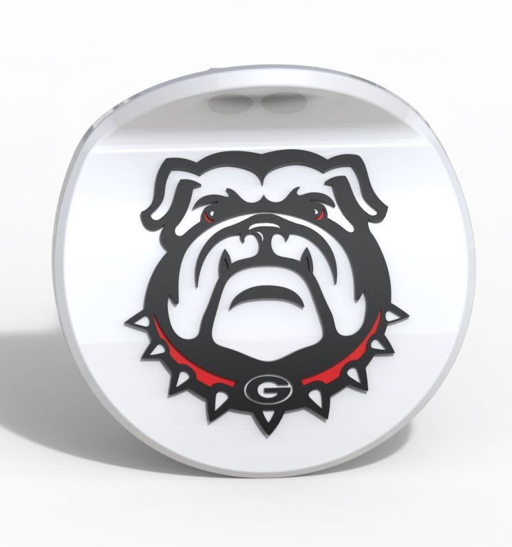 FiZZY Georgia Bulldogs White Circle Claw Clip