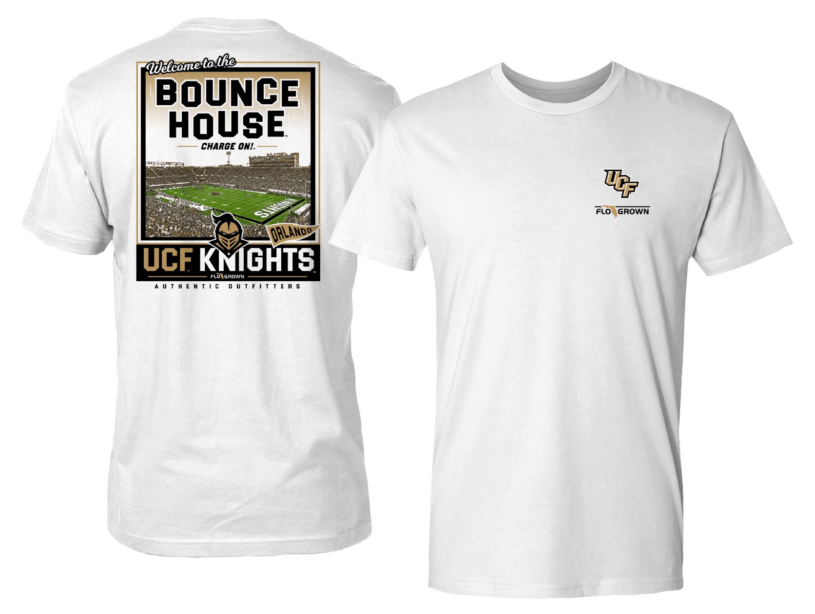 FloGrown Men's UCF Knights White Stadium Gameday T-Shirt