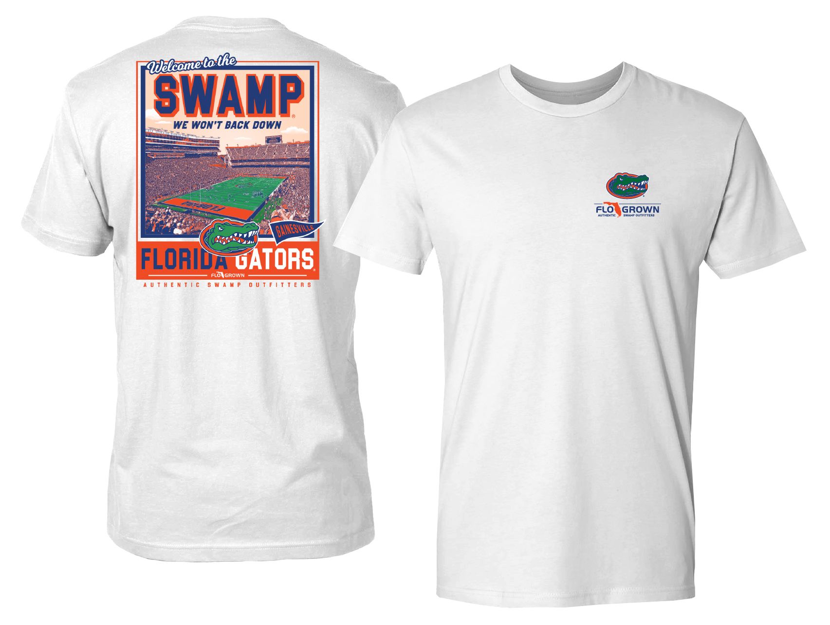 FloGrown Men's Florida Gators White Stadium Gameday T-Shirt