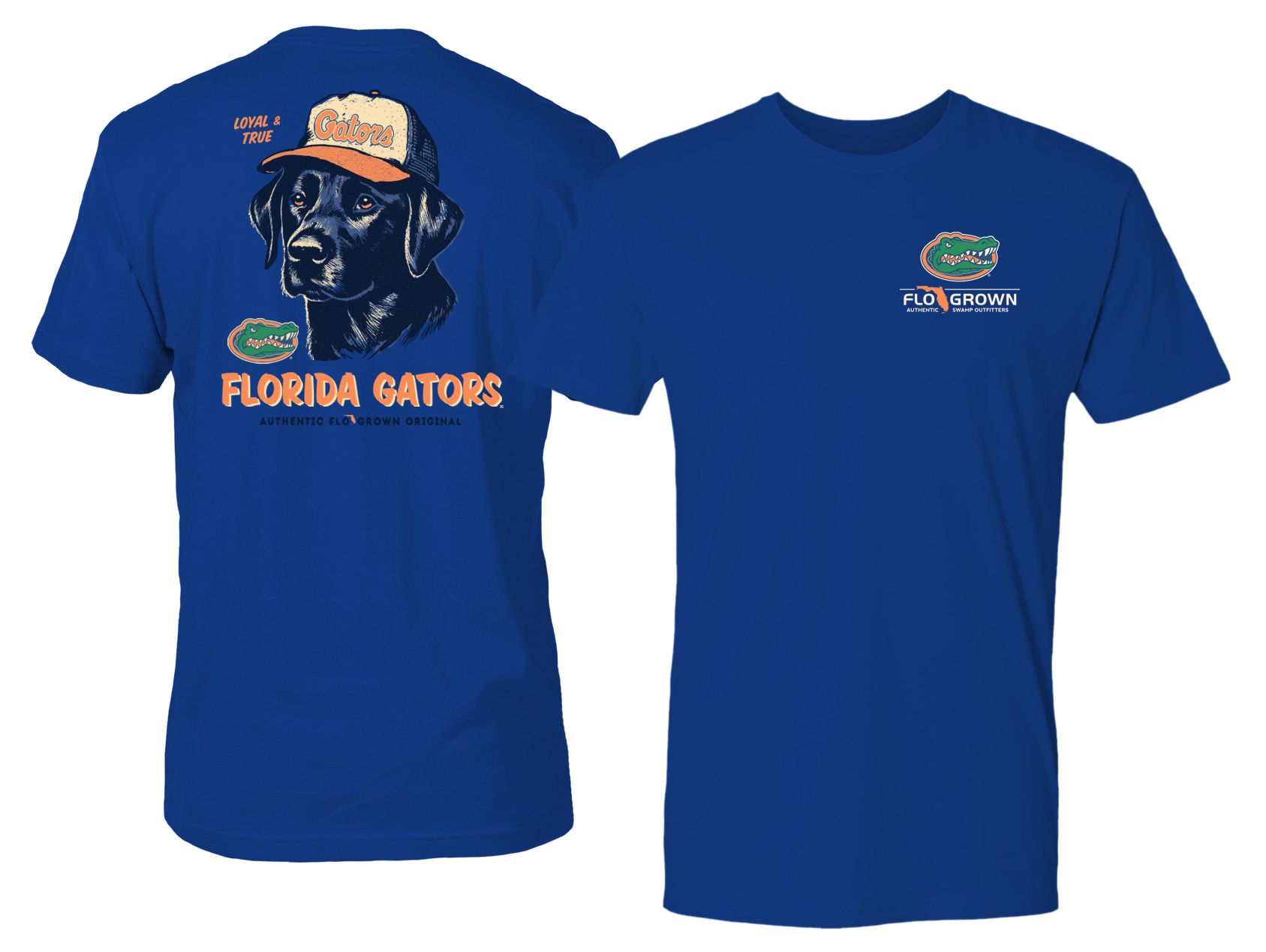 FloGrown Men's Florida Gators Royal Loyal And True Dog T-Shirt