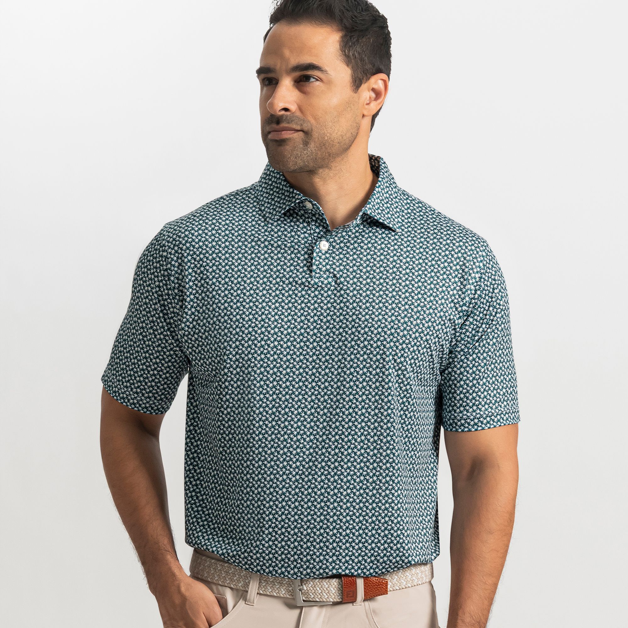 FootJoy Men's Floral Mark ProDry Performance Golf Polo