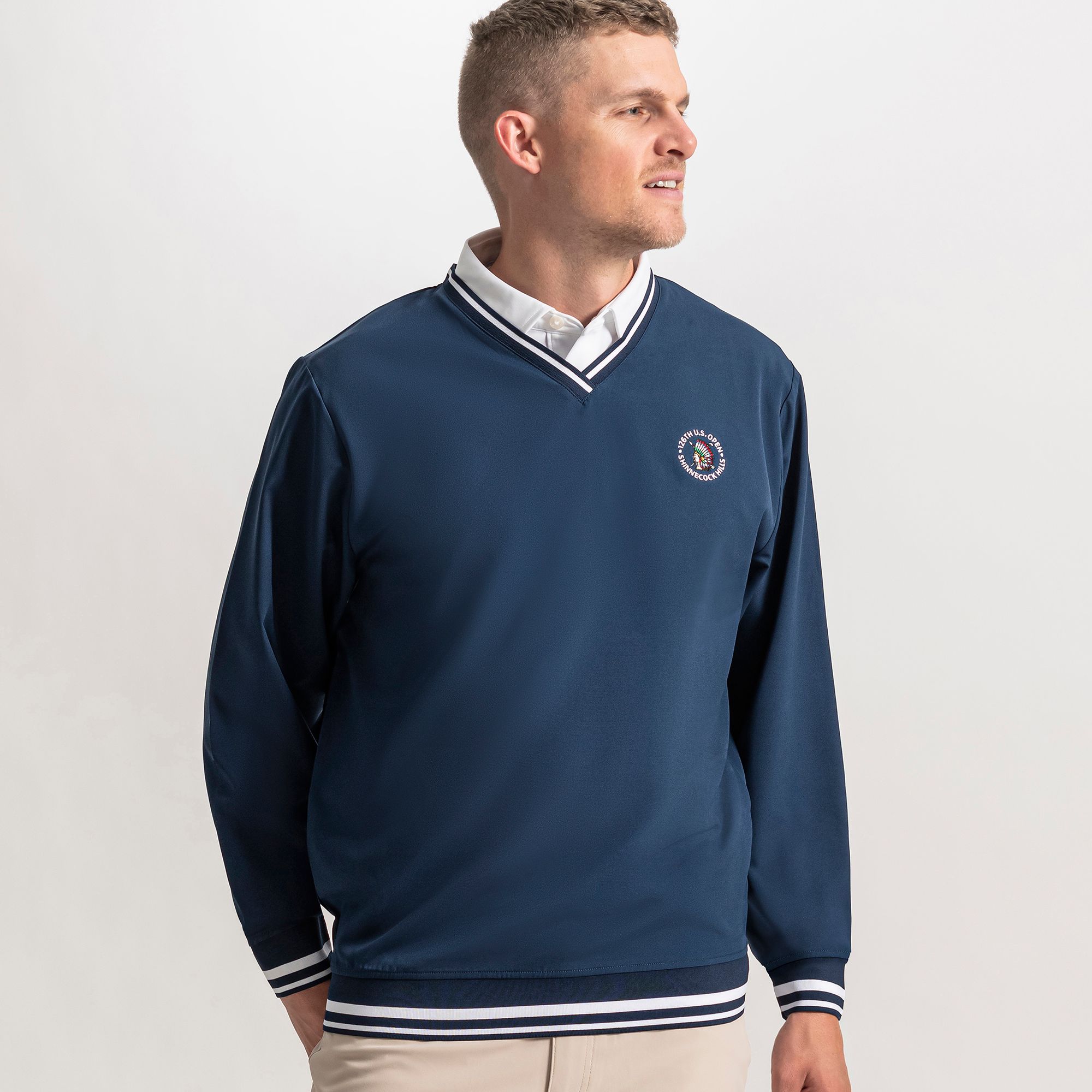 FootJoy Men's 2026 U.S. Open V-Neck Long Sleeve Golf Windshirt