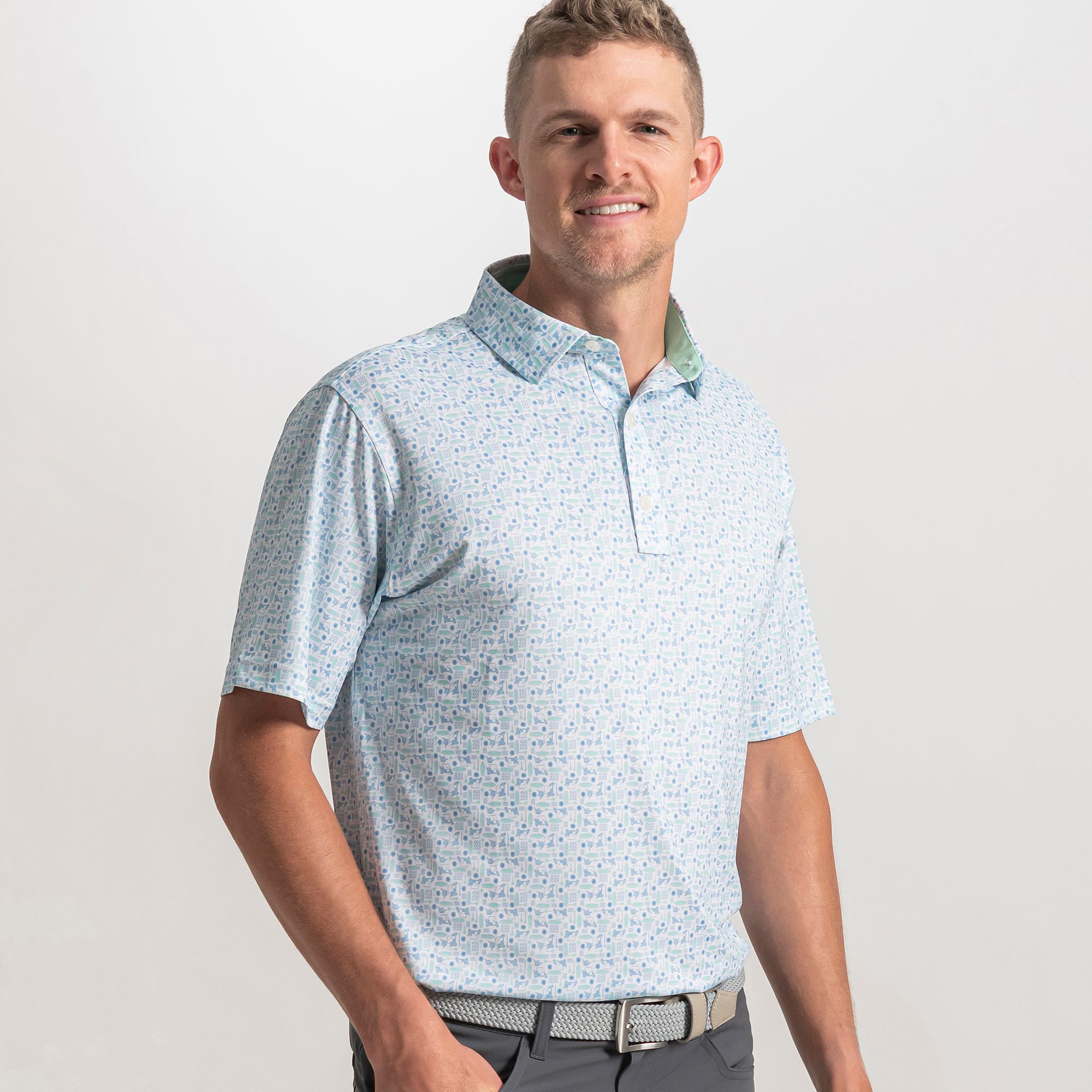 FootJoy Men's Surfs Up Lisle Golf Polo