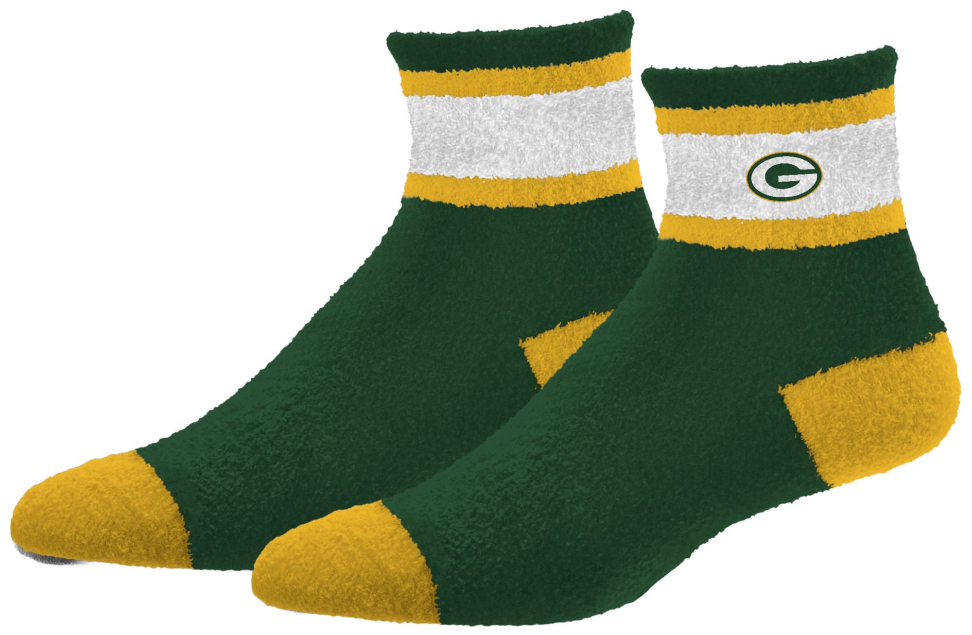 For Bare Feet Adult Green Bay Packers Forest Green Cozy Socks
