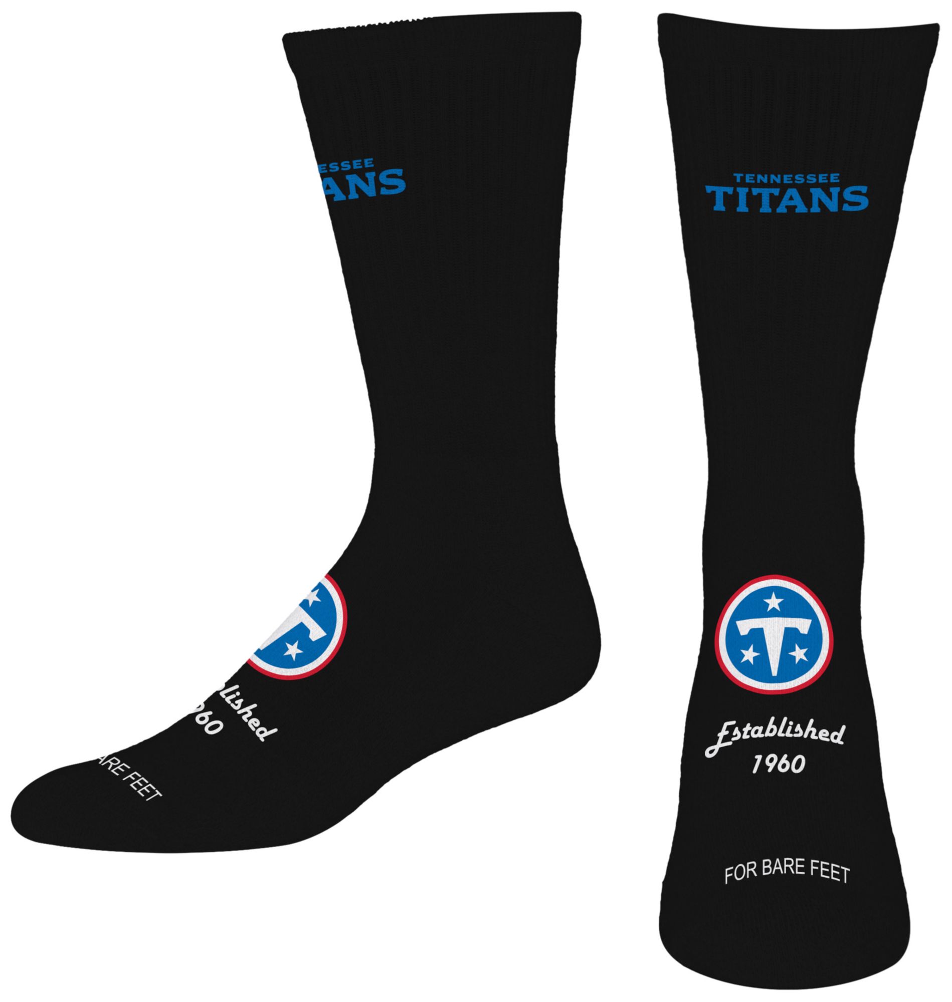 For Bare Feet Adult Tennessee Titans Established Socks
