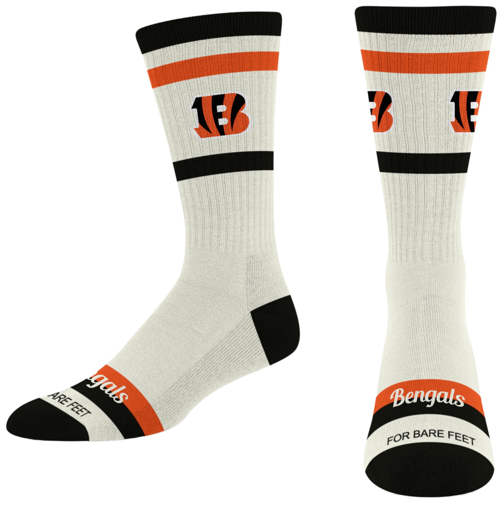 For Bare Feet Adult Cincinnati Bengals Striped Fame Socks
