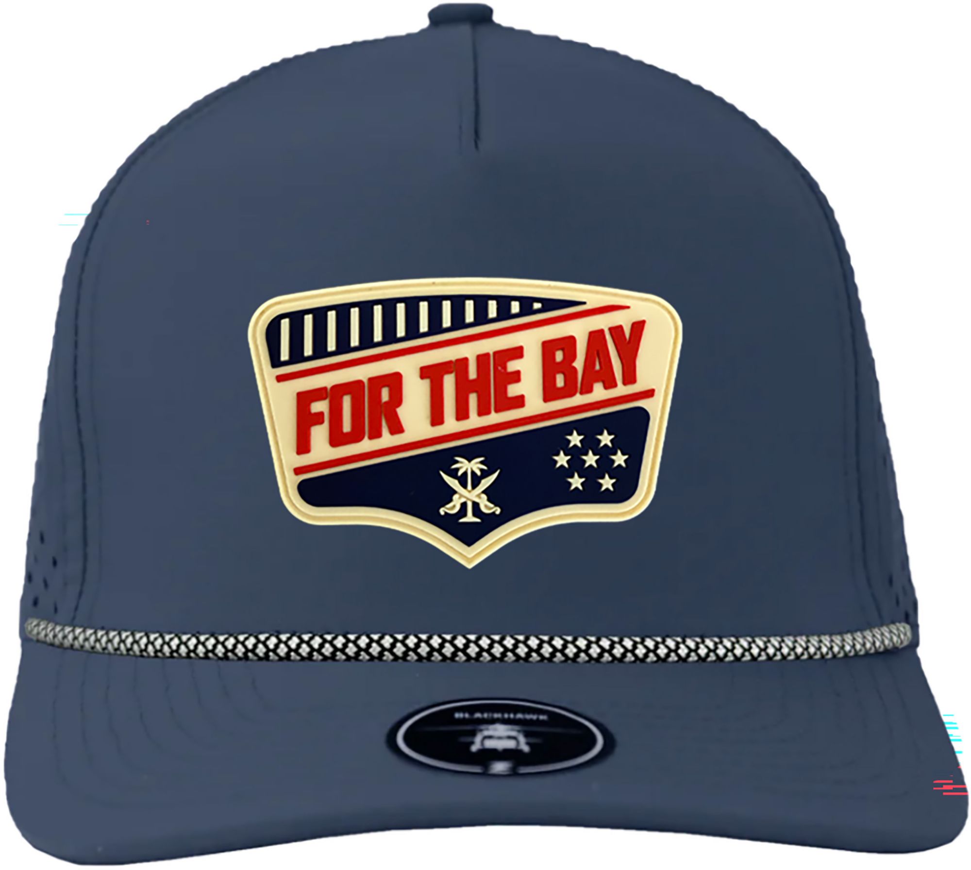 For the Bay Clothing Co. Adult Tampa Americana Navy Patch Adjustable Hat