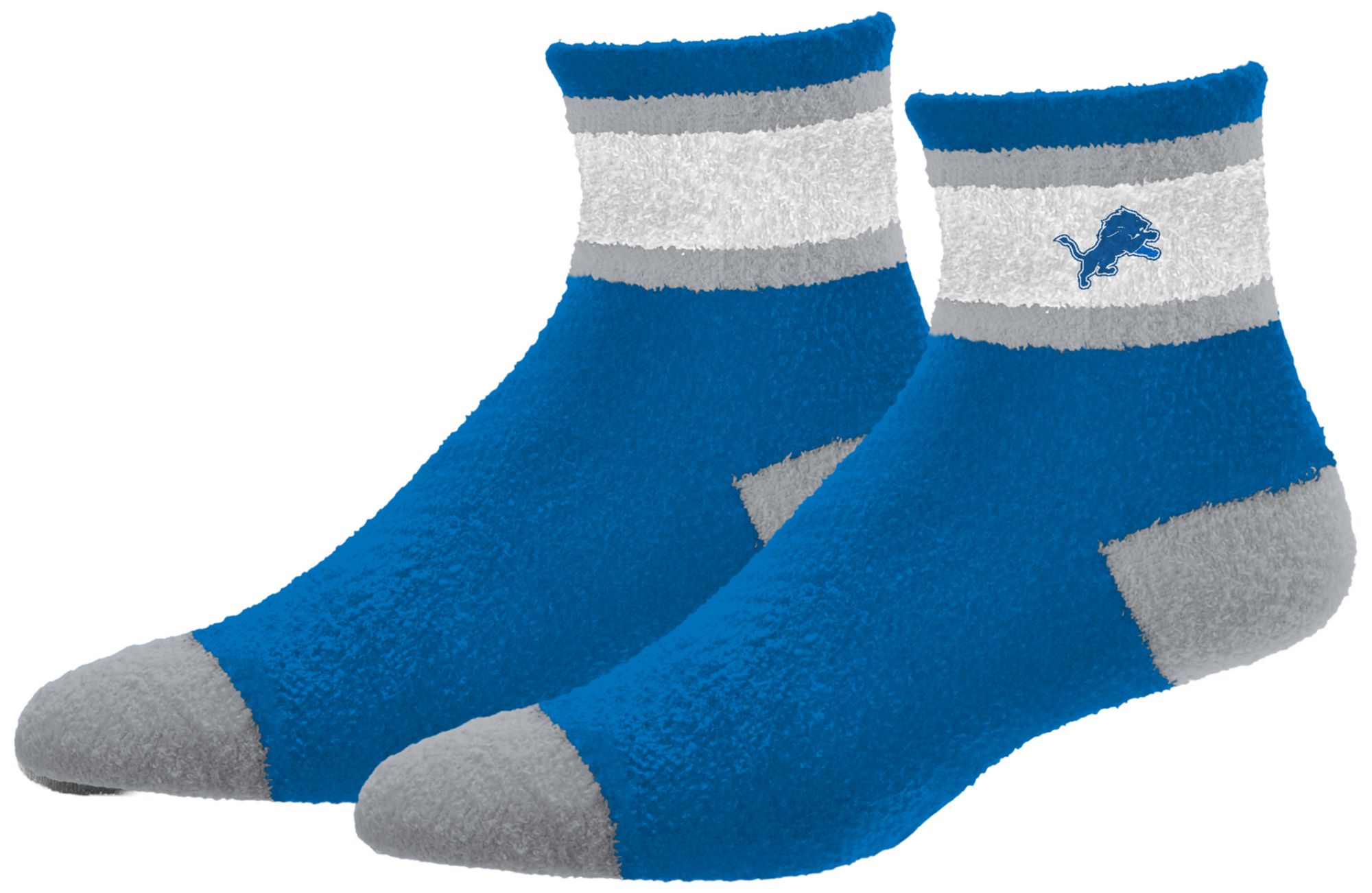 For Bare Feet Adult Detroit Lions Blue Cozy Socks