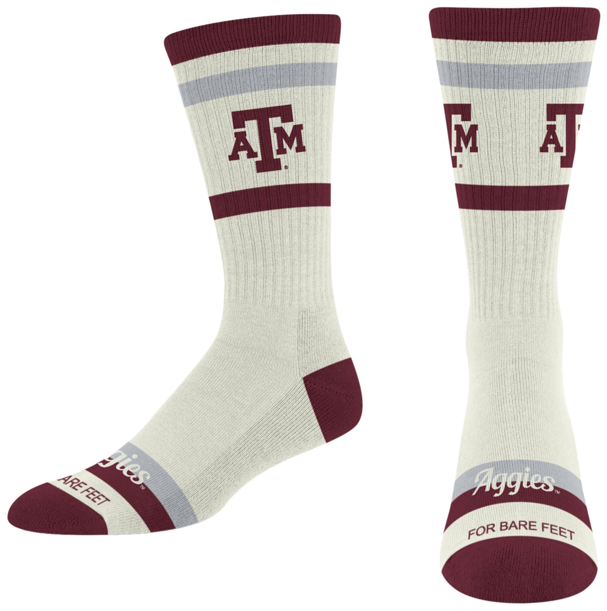 For Bare Feet Adult Texas A&amp;M Aggies Striped Fame Socks