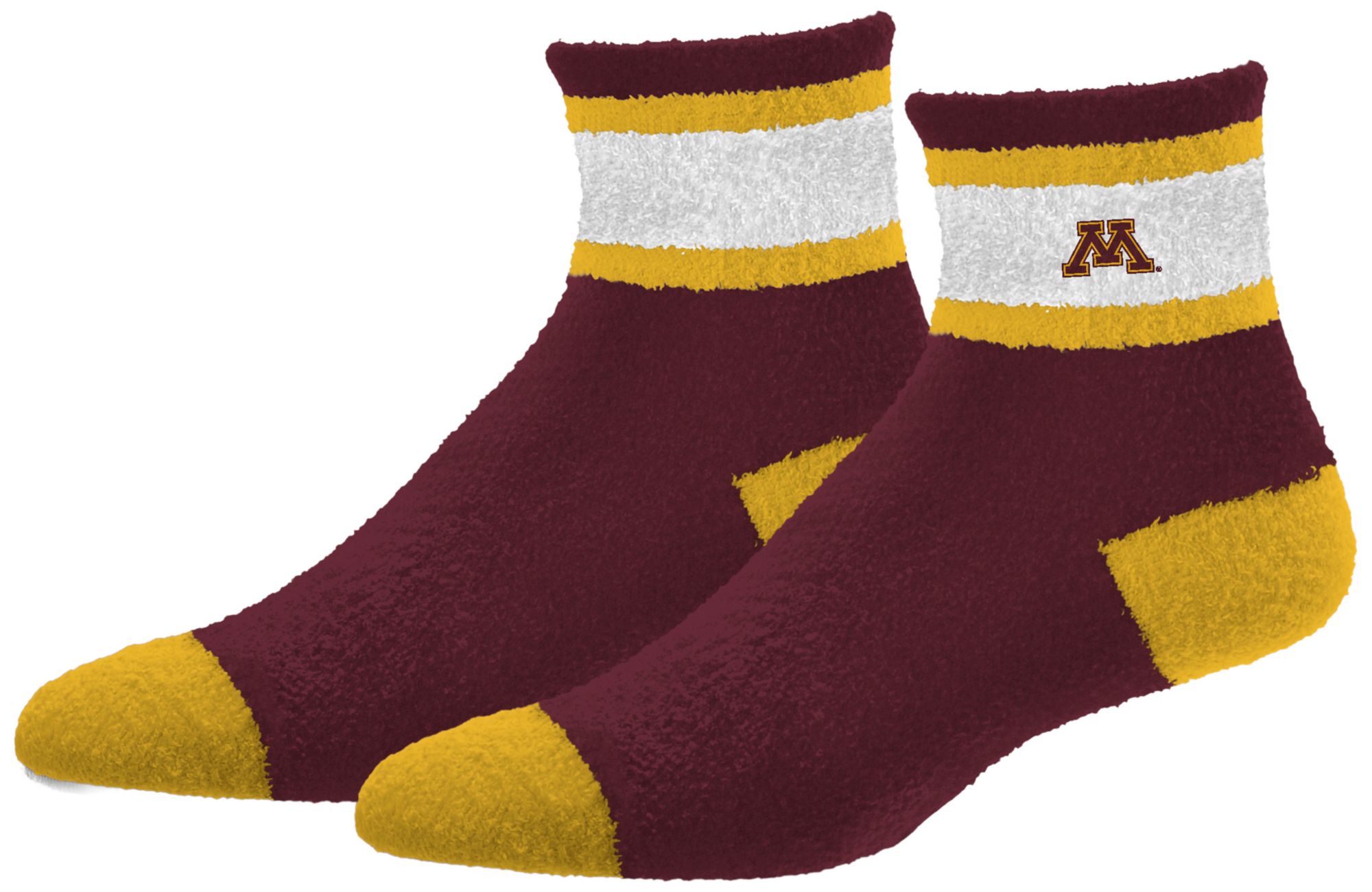 For Bare Feet Adult Minnesota Golden Gophers Merlot Cozy Socks