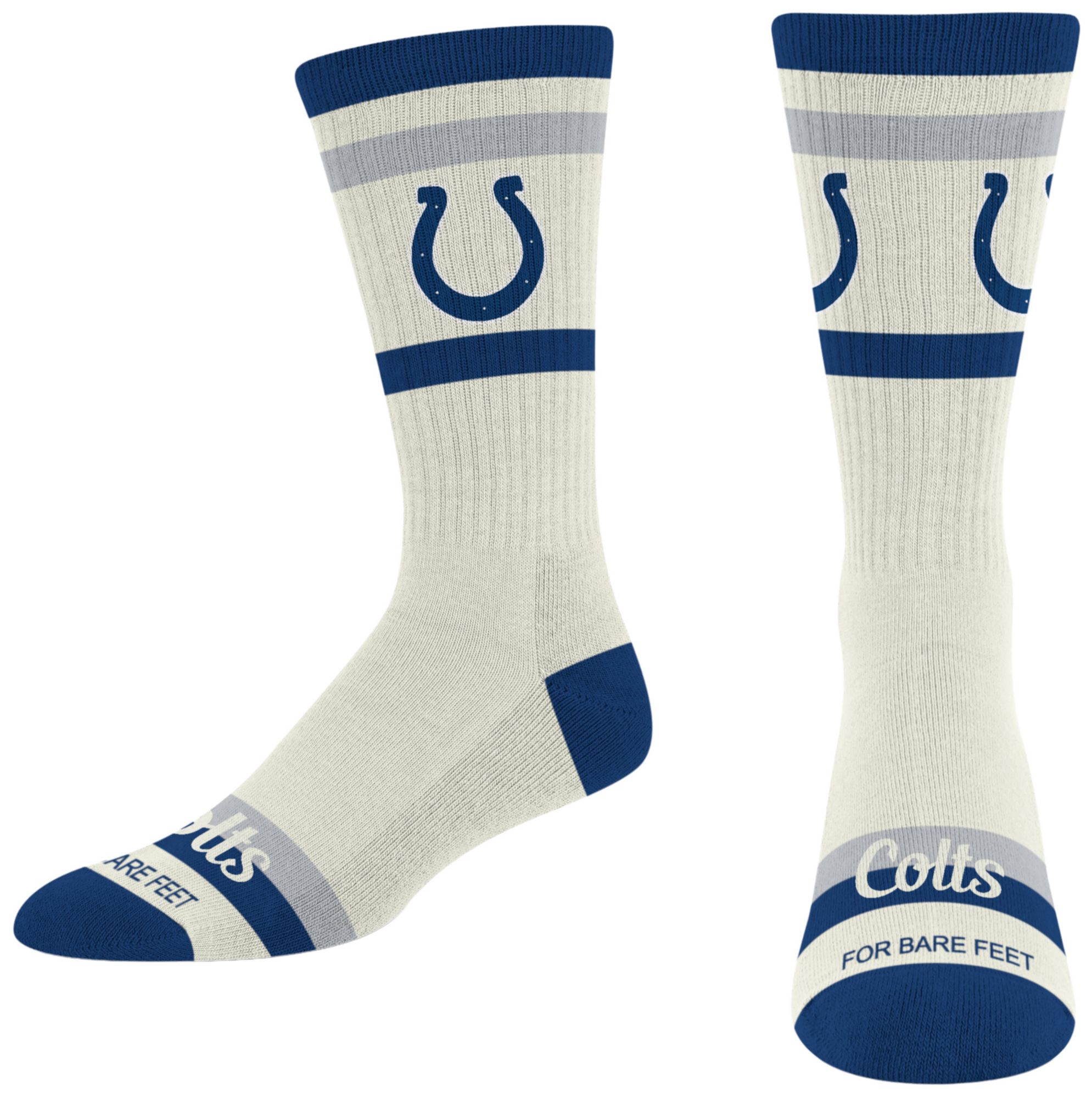 For Bare Feet Adult Indianapolis Colts Striped Fame Socks