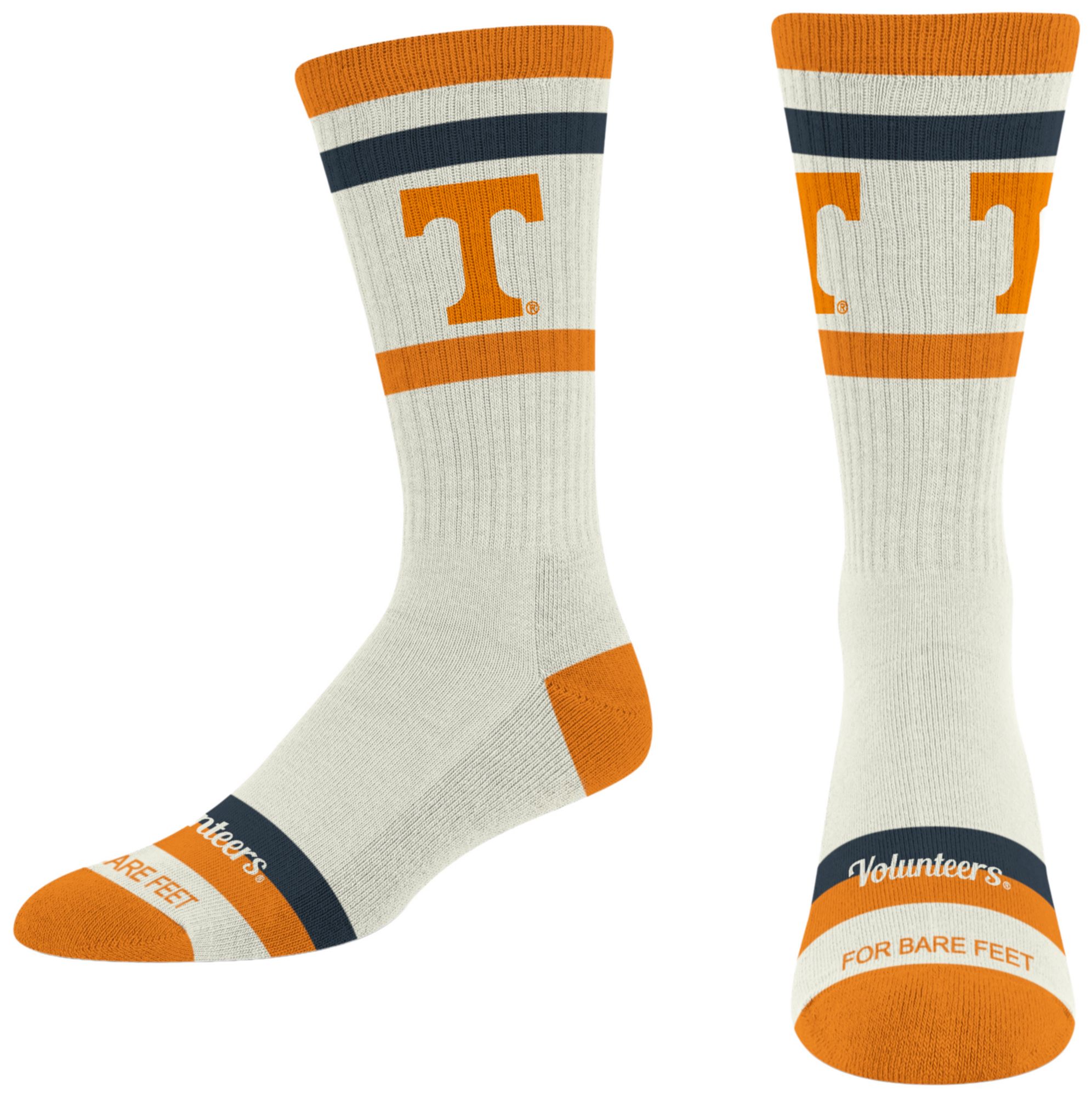 For Bare Feet Adult Tennessee Volunteers Striped Fame Socks
