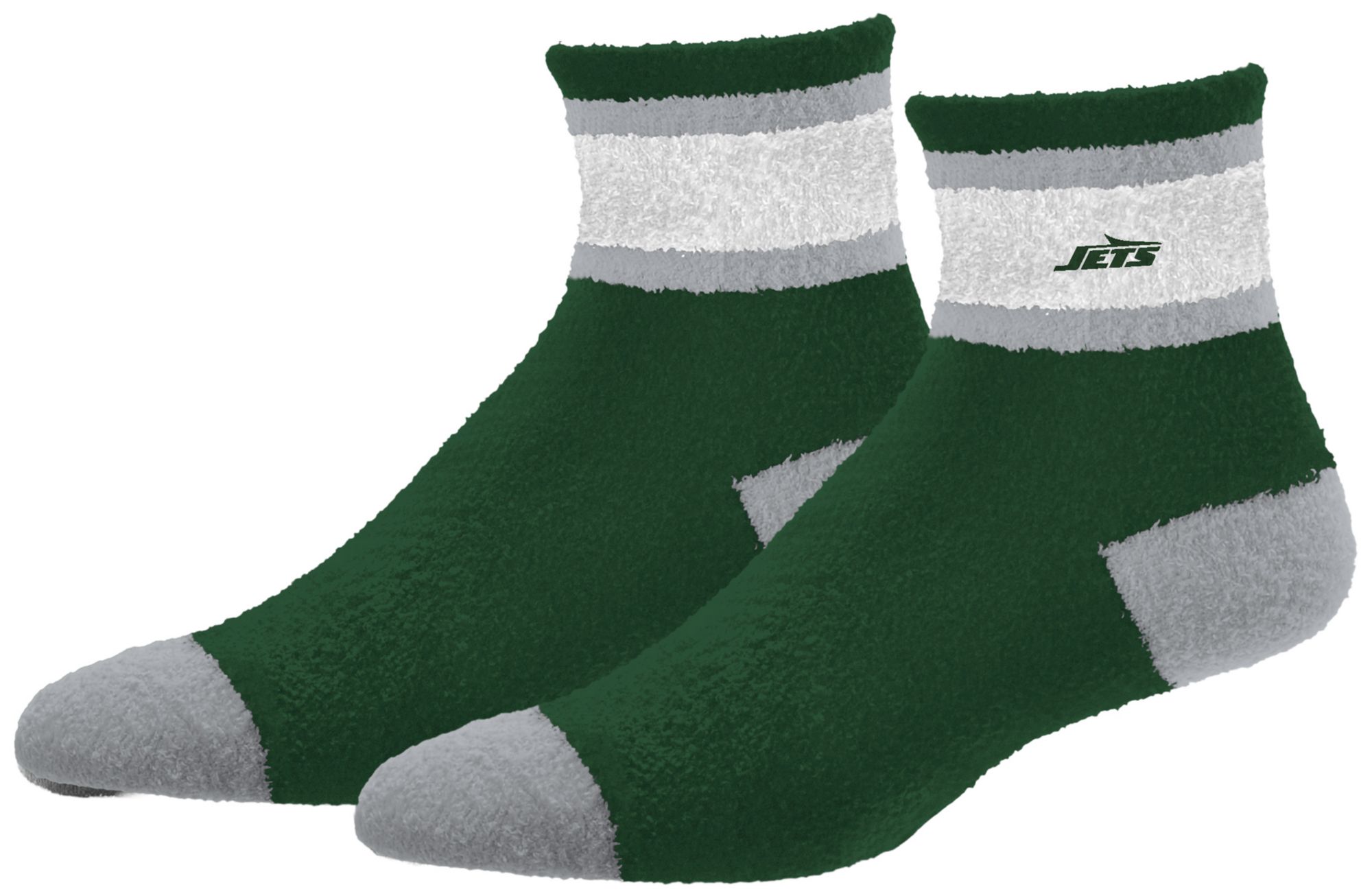 For Bare Feet Adult New York Jets Forest Green Cozy Socks