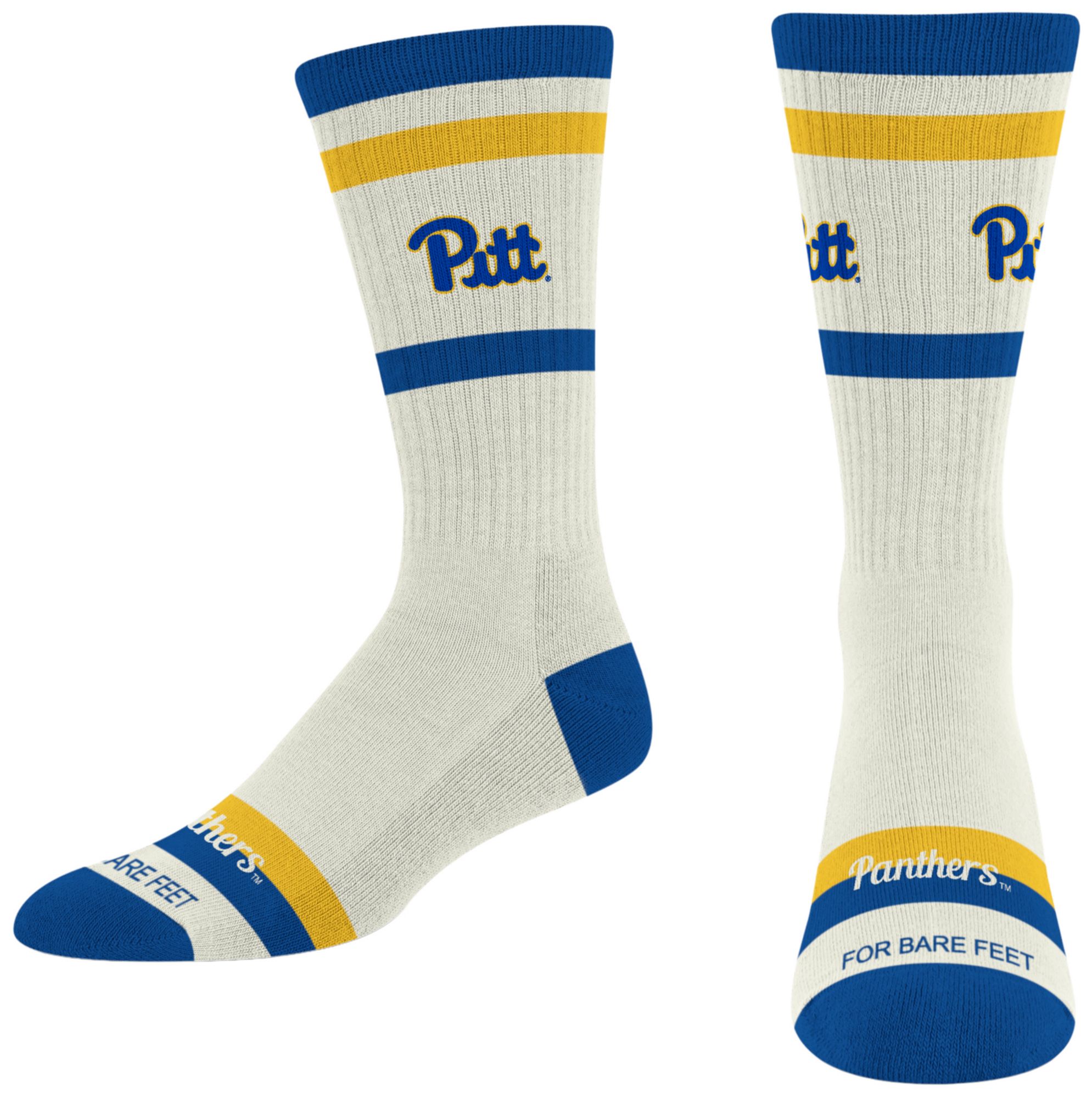 For Bare Feet Adult Pittsburgh Panthers Striped Fame Socks