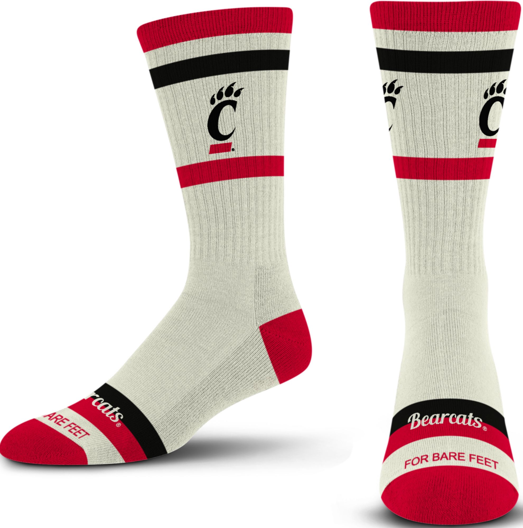For Bare Feet Adult Cincinnati Bearcats Striped Fame Socks