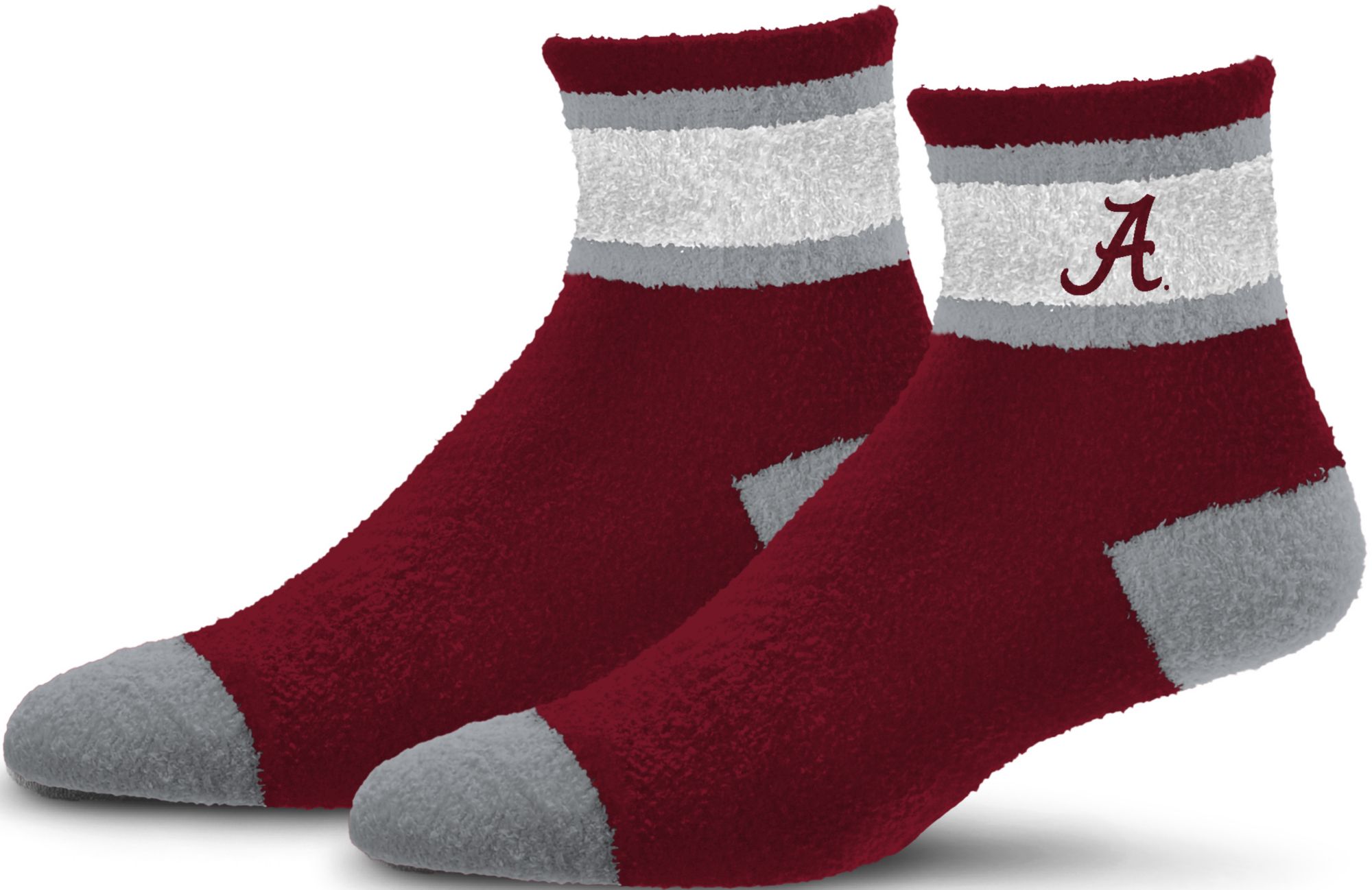 For Bare Feet Adult Alabama Crimson Tide Maroon Cozy Socks